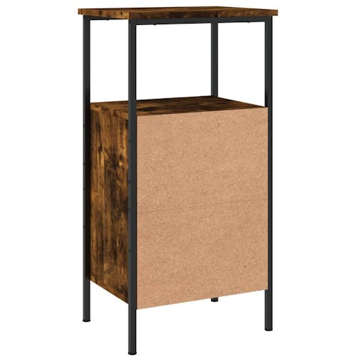 NNEVL Bedside Cabinets 2 pcs Smoked Oak 41x31x80 cm Engineered Wood