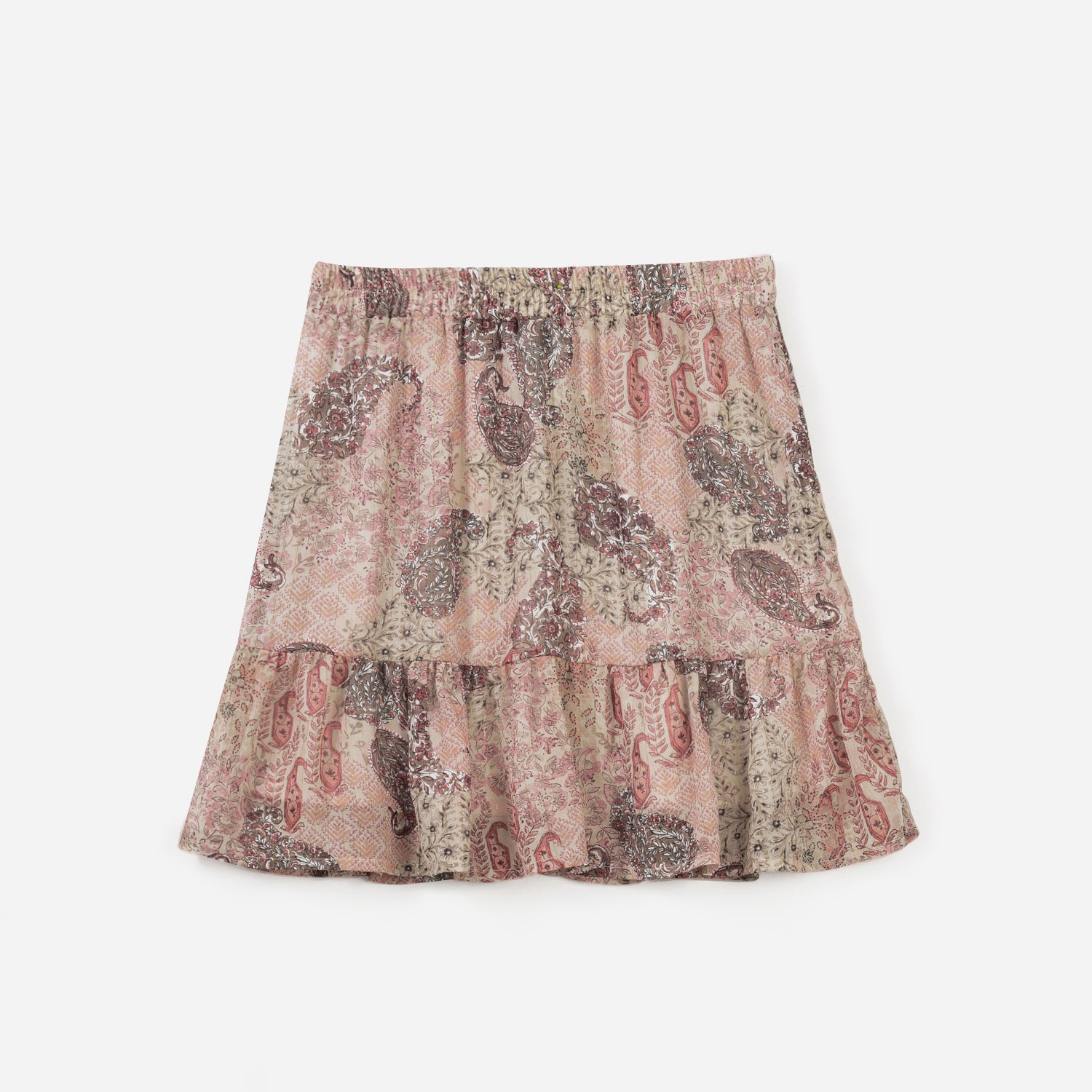 Jupe TEXTO beige imprimé cachemire