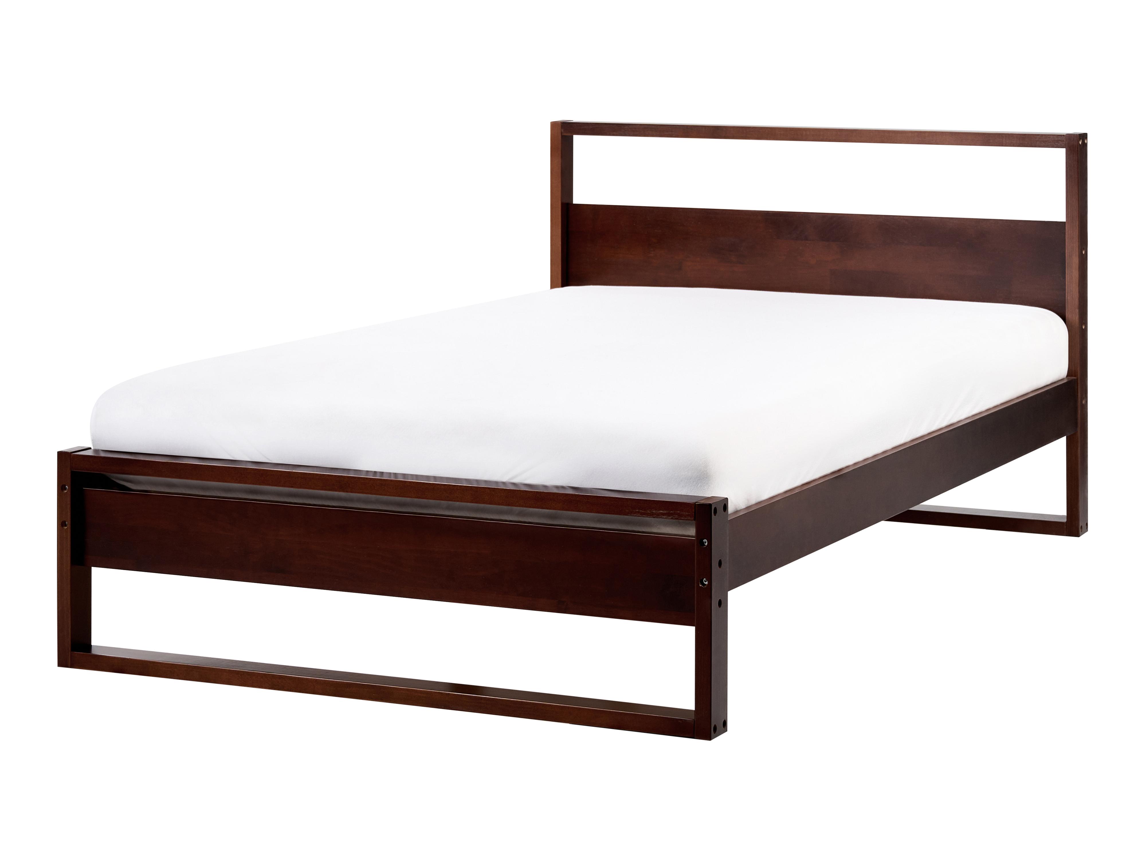 Bed Pine Wood GIULIA 160 x 200 cm (EU King Size) Dark Brown