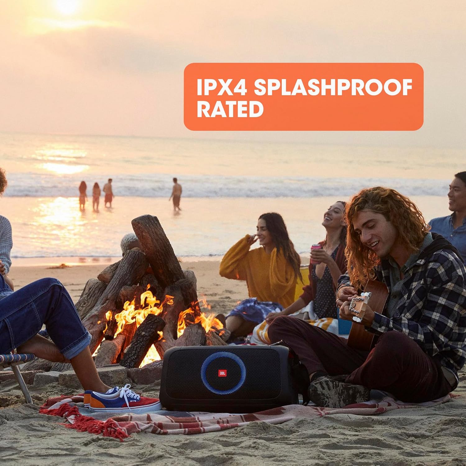 JBL PartyBox On-The-Go Powerful Portable Bluetooth Party Speaker with Dynamic Light Show  black