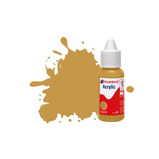 Humbrol 93 Desert Yellow Matt Acrylic Paint Dropper 14ml