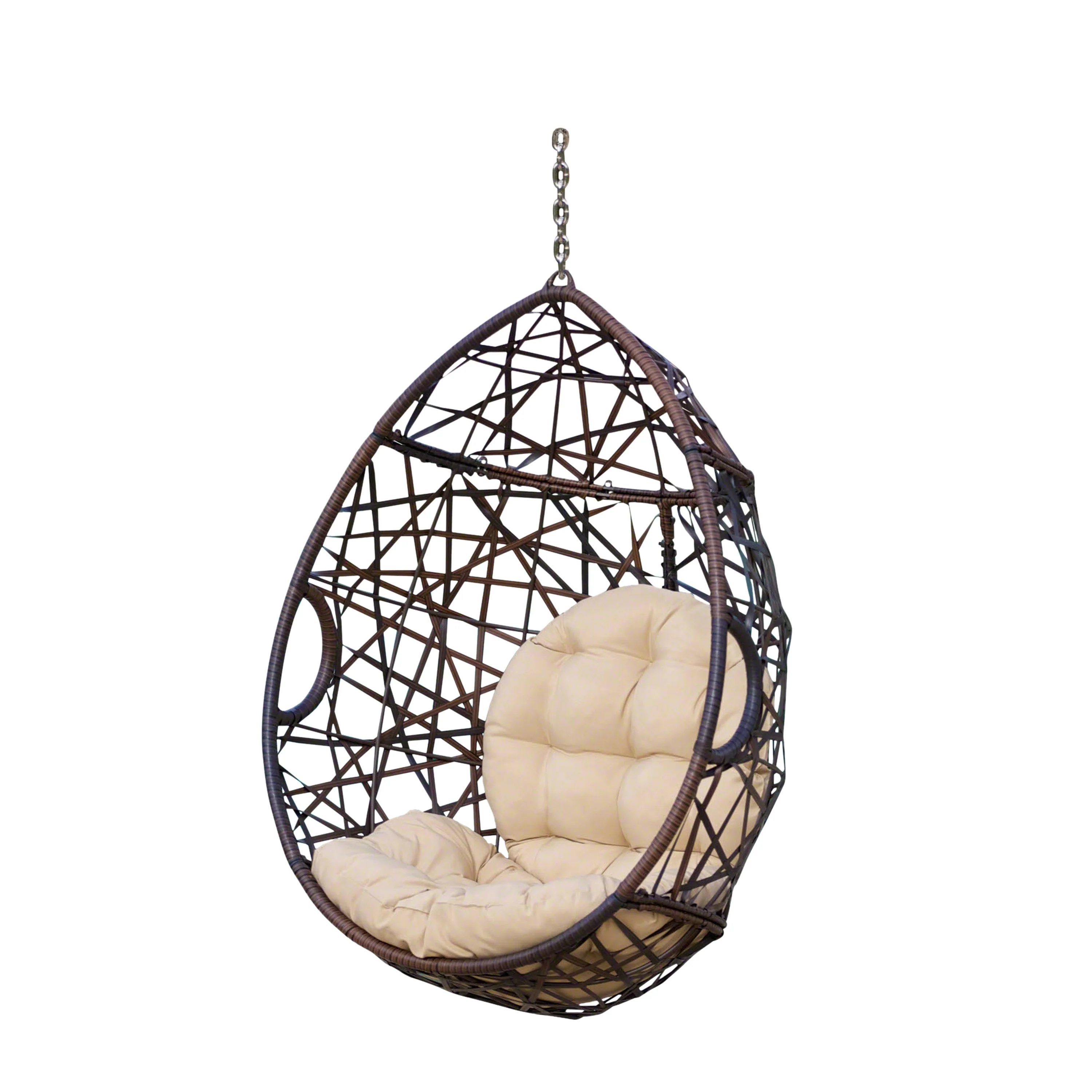 Cayuse Wicker Outdoor Hanging Egg Chair (Stand Not Included) by Christopher Knight Home