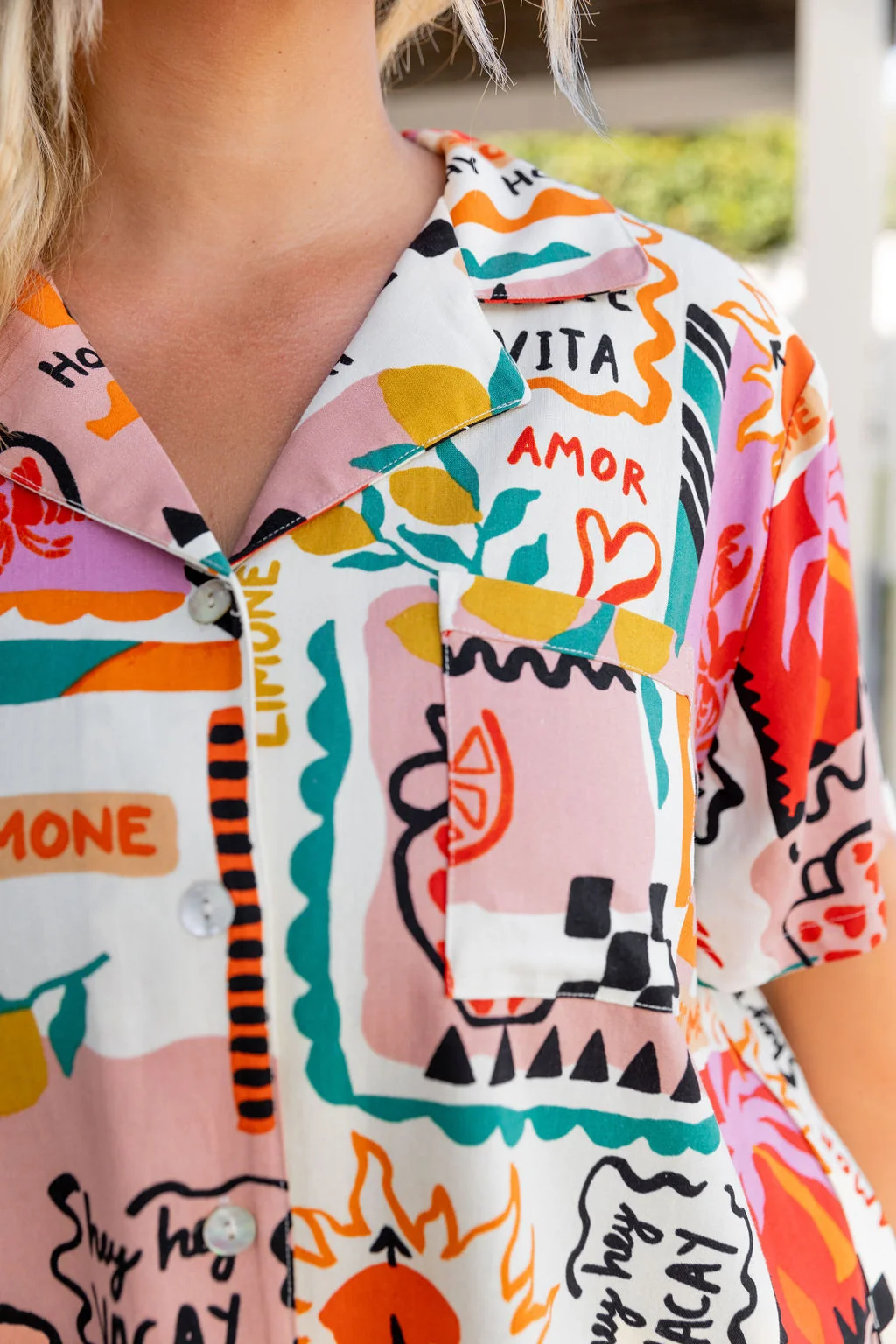 Marley Linen Blend Shirt in La Dolce Vita