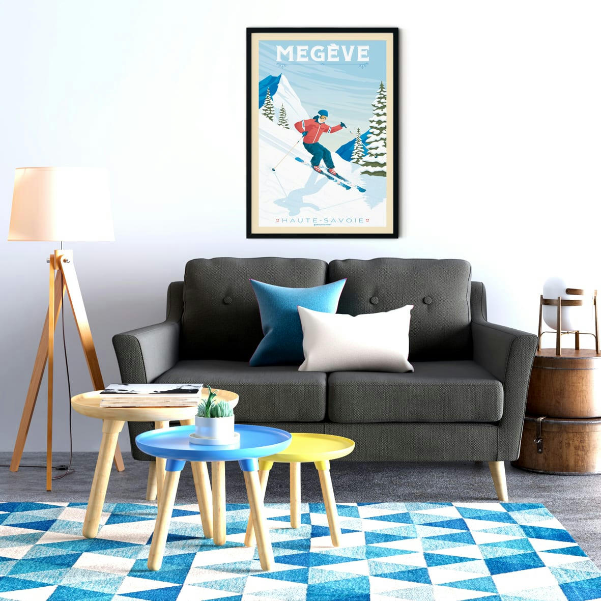 - Affiche Megève  50x70 cm