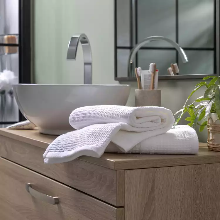 Habitat Cotton 2 Pack Hand Towel - White