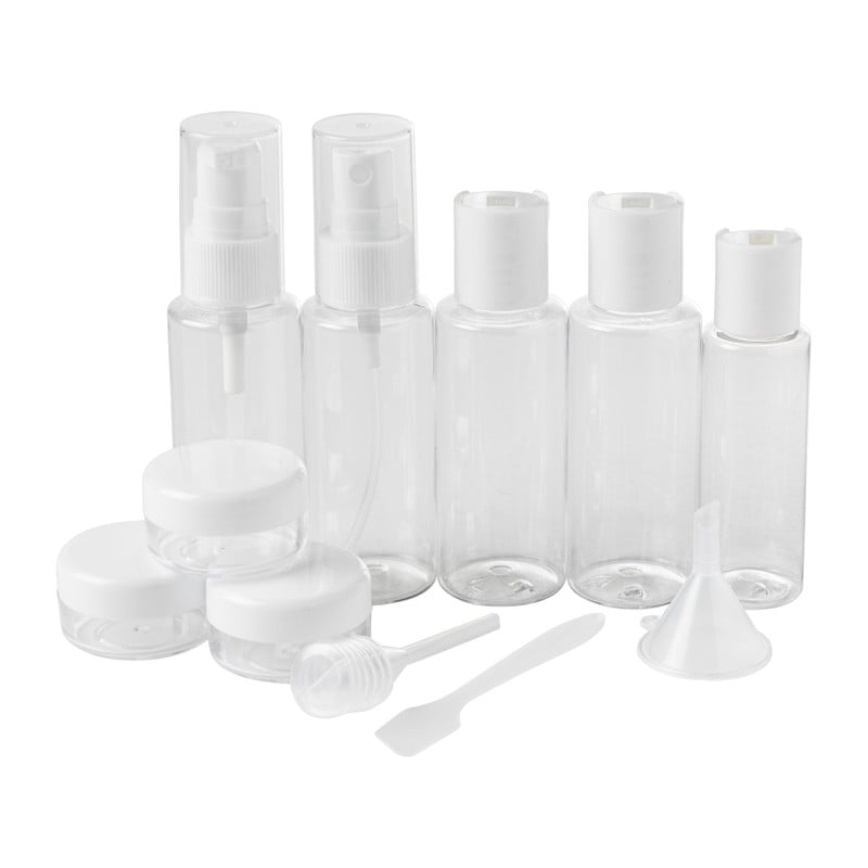 Reisflesjes in etui - set van 7