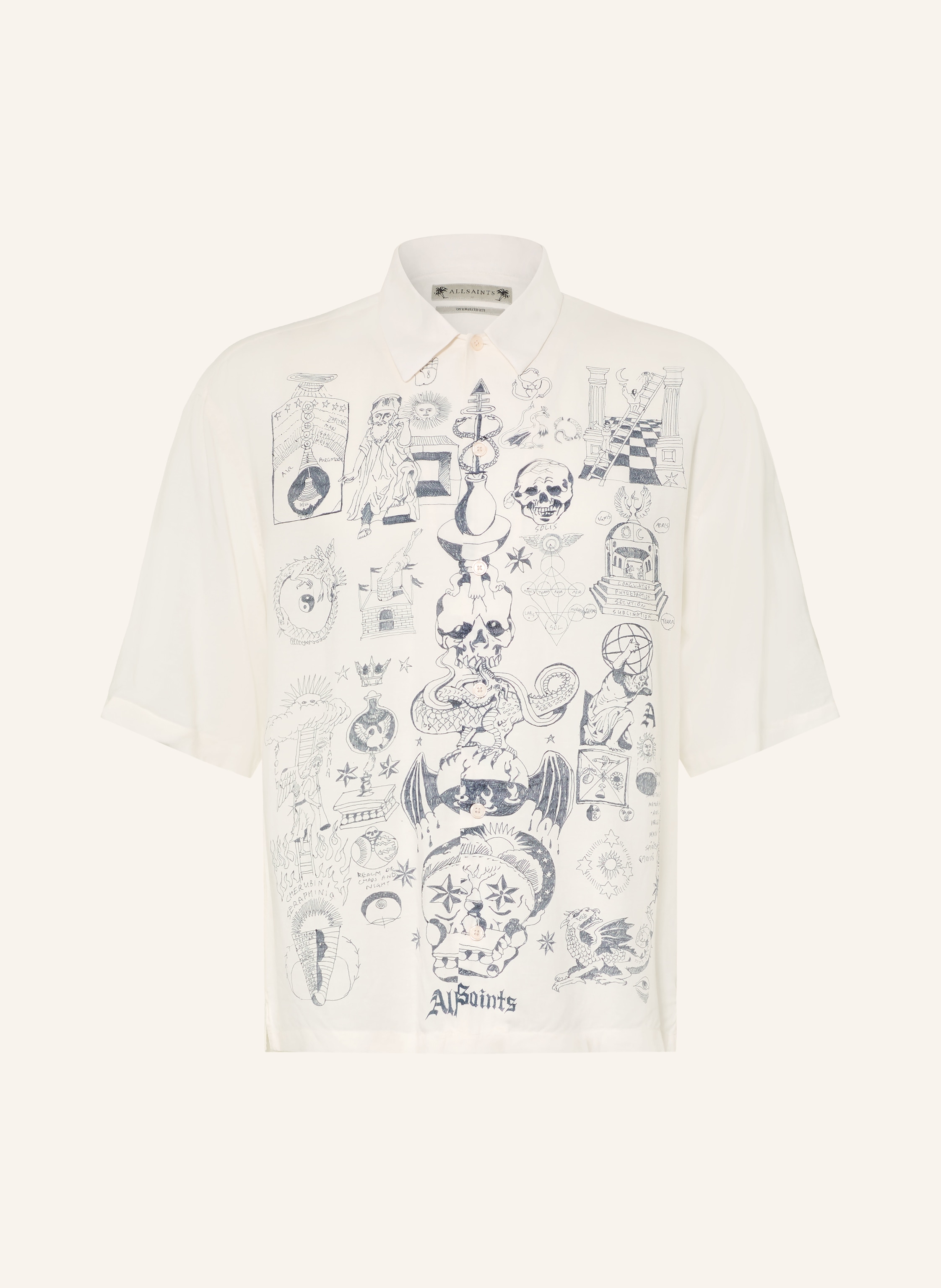 ALLSAINTS Kurzarm-Hemd IGNIS Oversized Fit