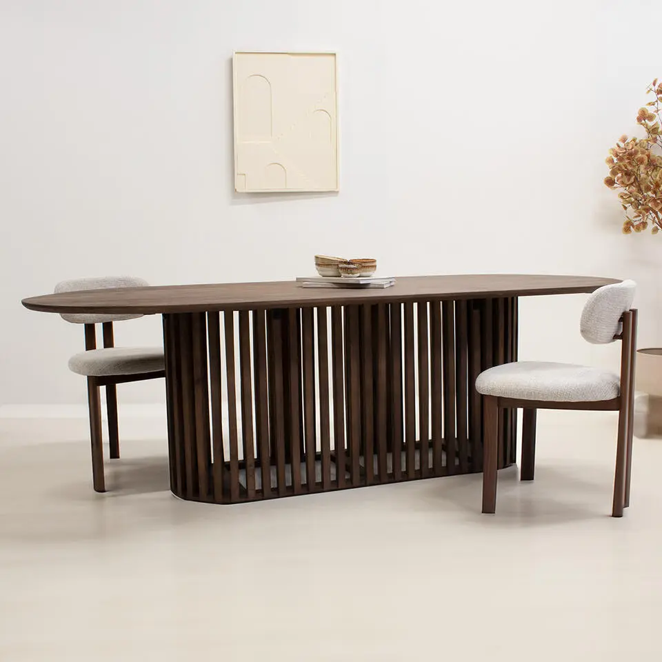 Eettafel Donkerbruin Mangohout - 250x110x76cm - Ferran