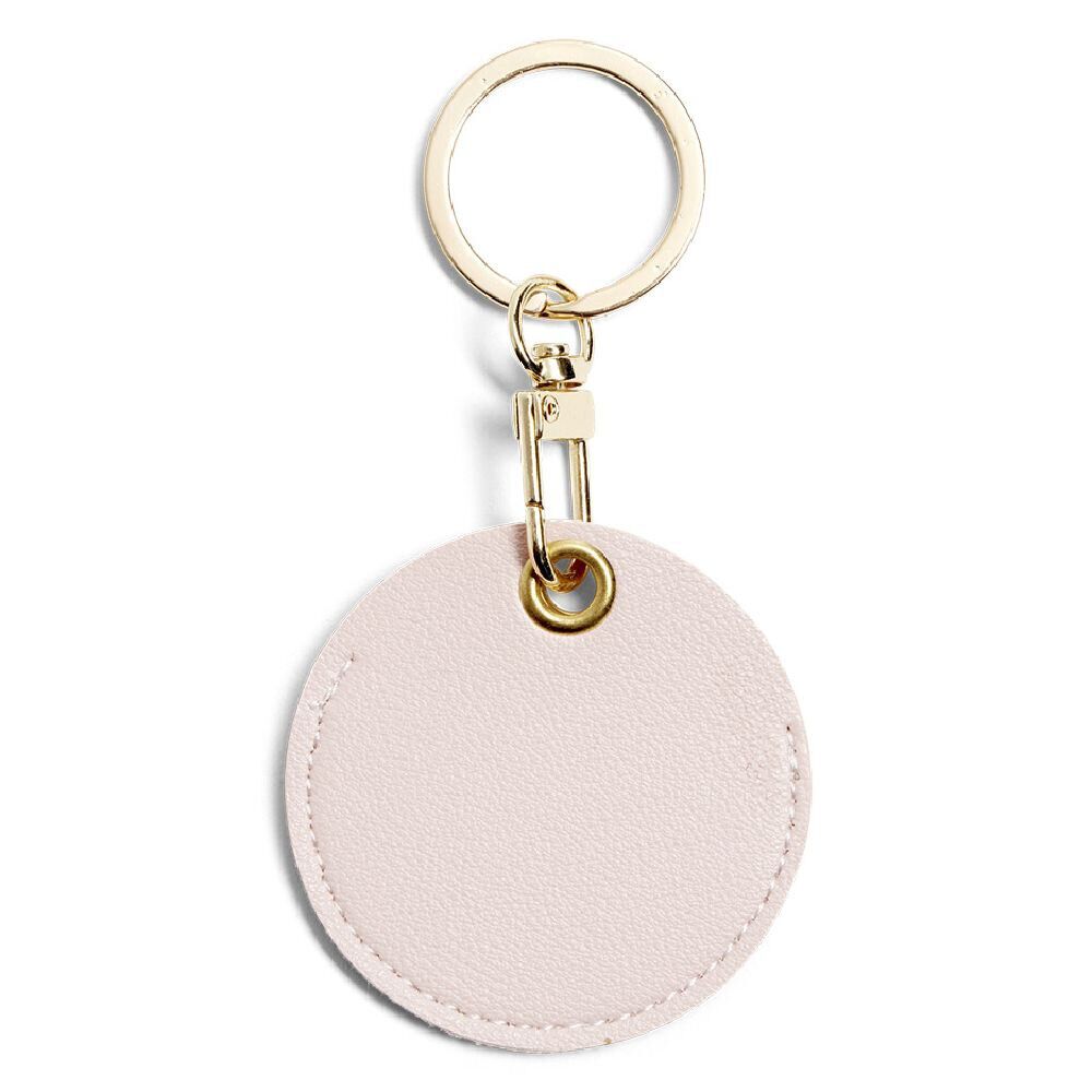 Porte clé rond simili - 3 coloris
