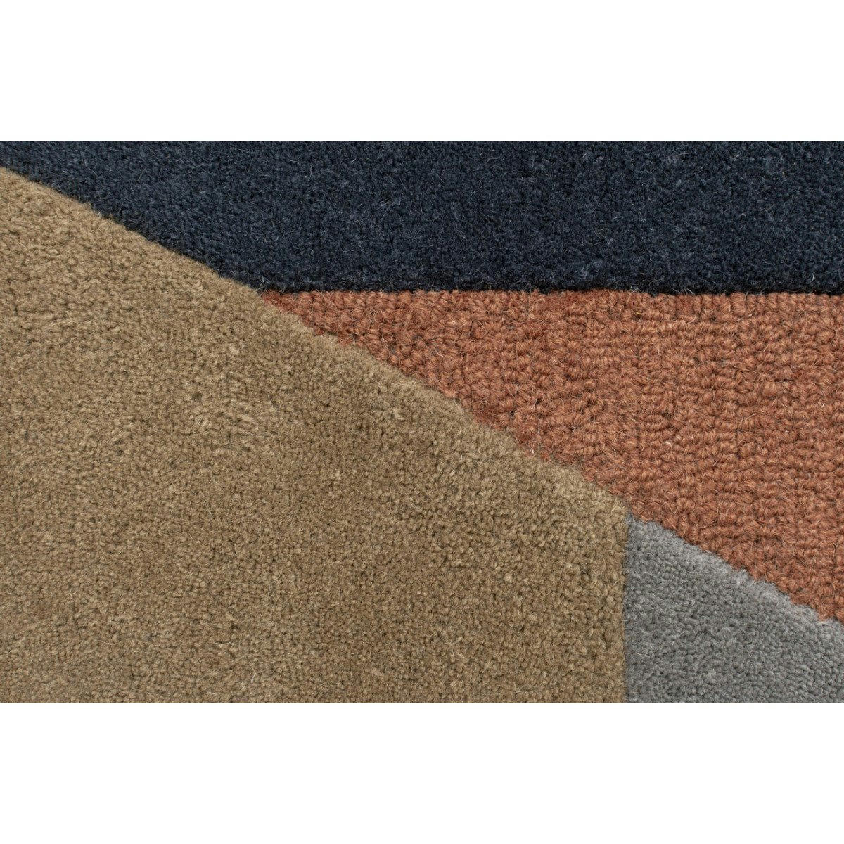 ALWYN - Tapis géométrique design en laine multicolore 200x290