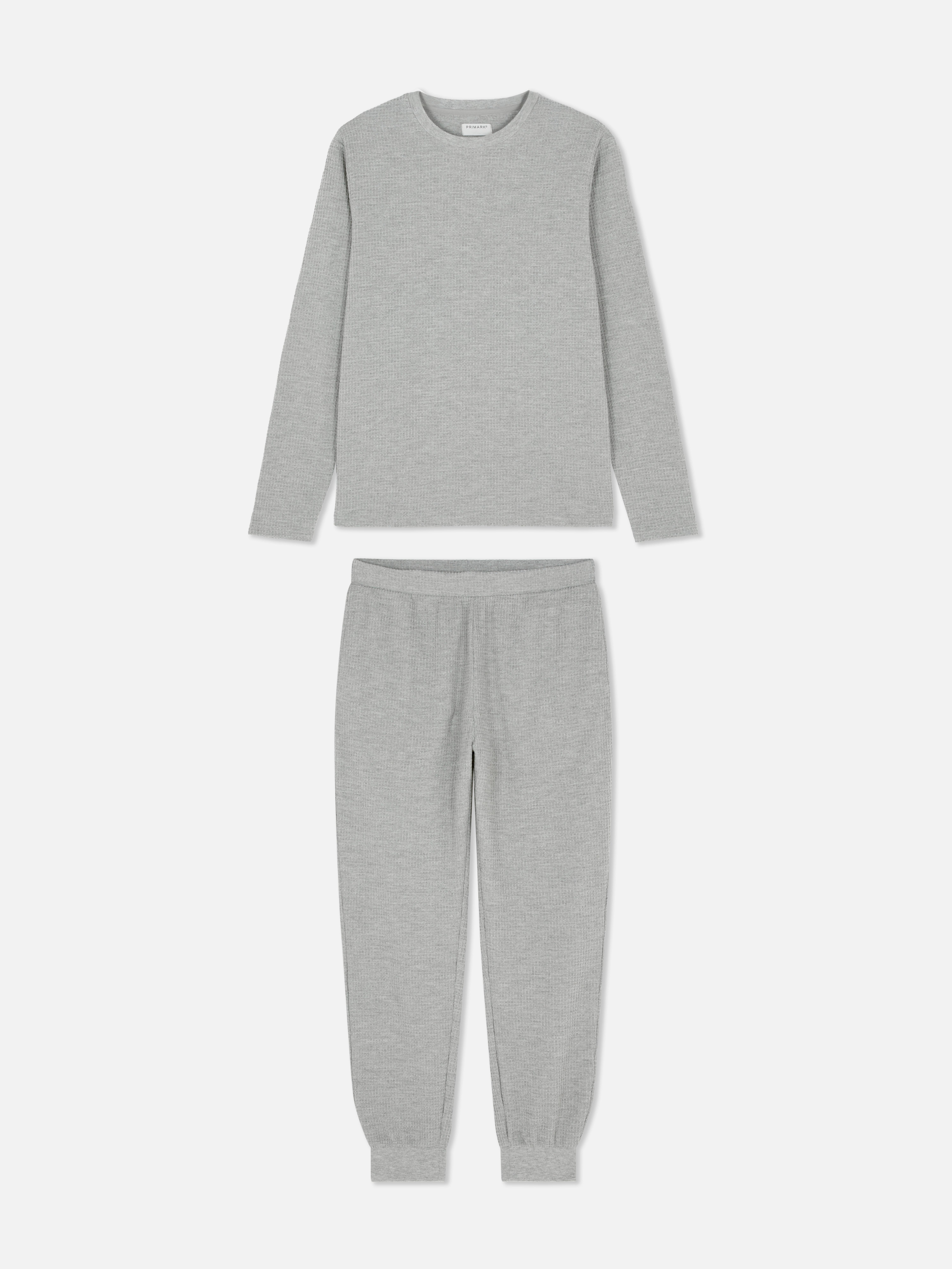 Waffle Texture Long Pajamas