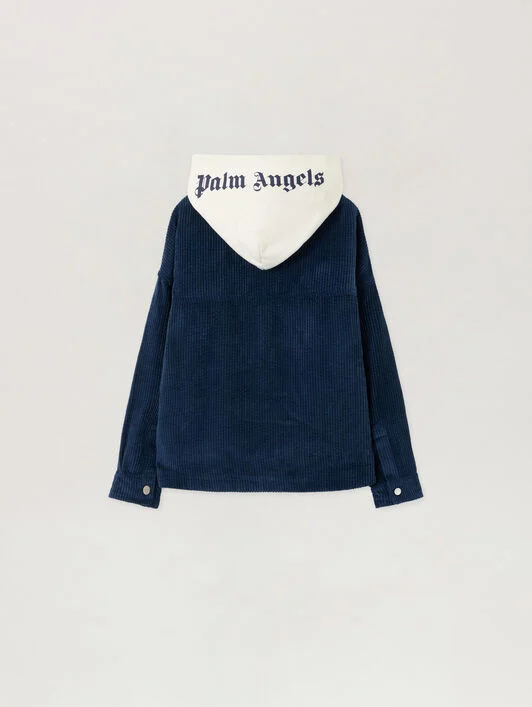 Corduroy Hooded Shirt Jacket