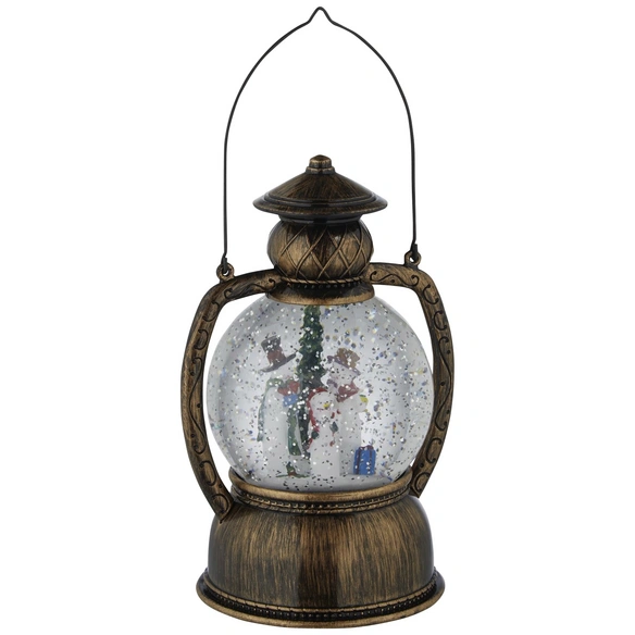 LED-Kugellaterne, kugelförmig, Höhe: 20 cm, batterie, braun