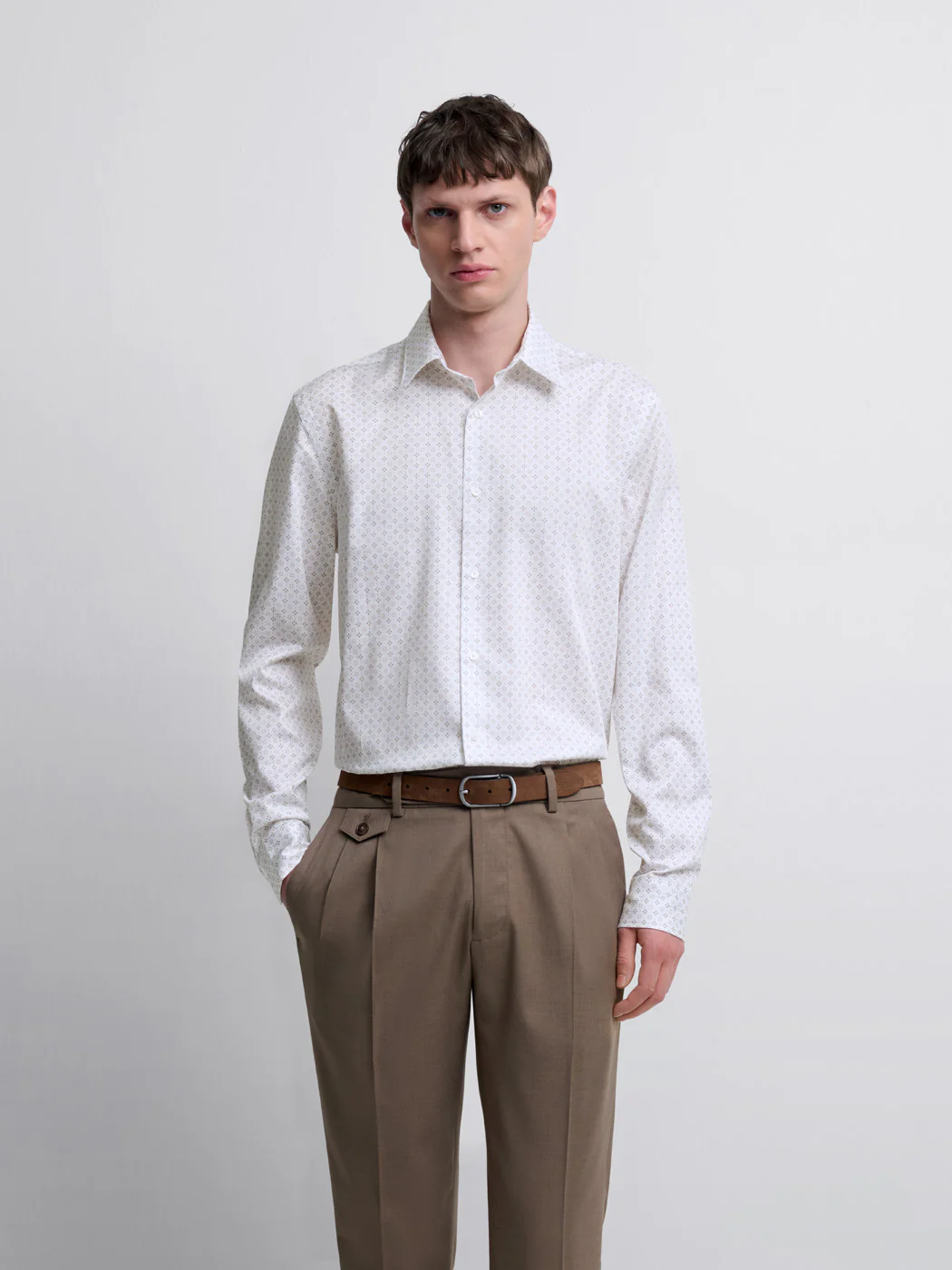 Chemise slim à motifs