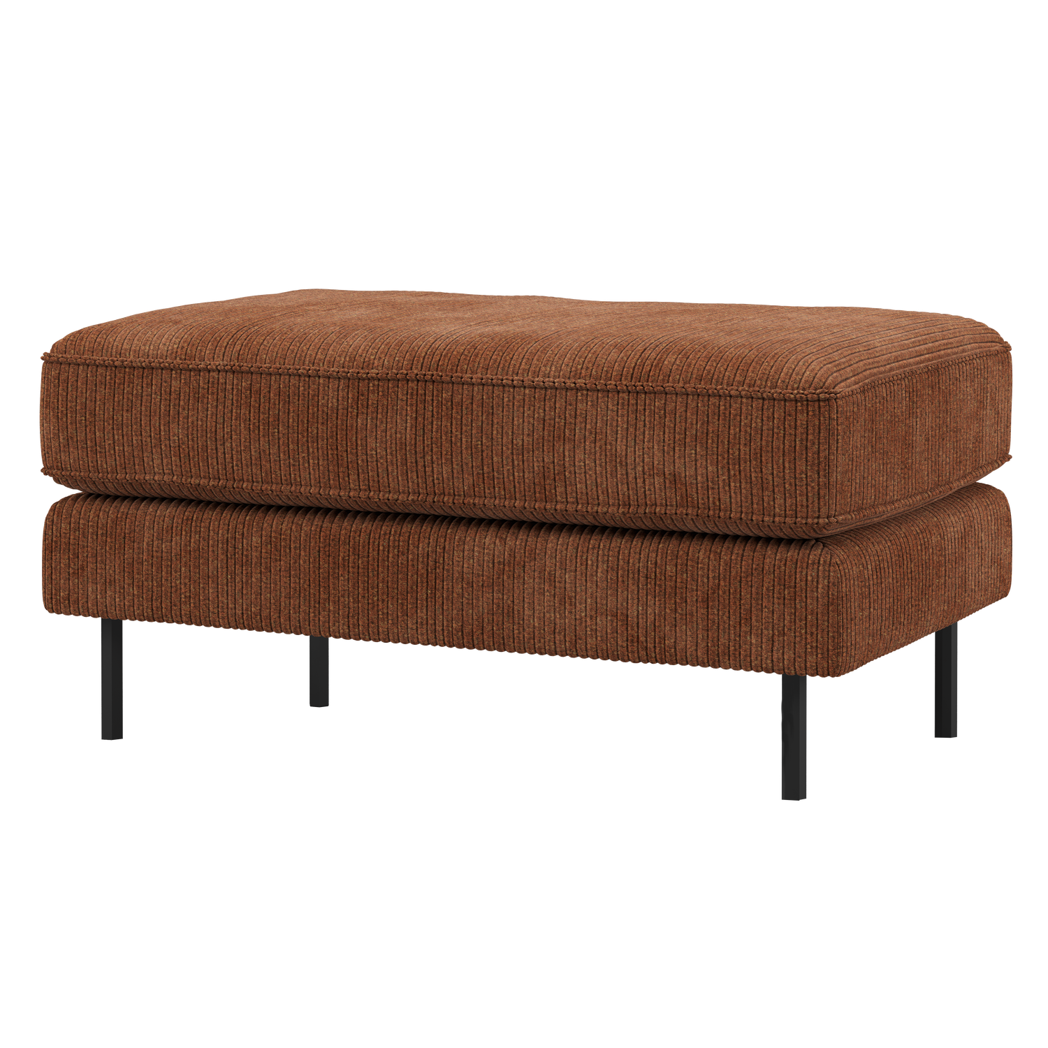 WOOOD hocker op poten Rodeo - Ribstof - Roestbruin - 45x84x54