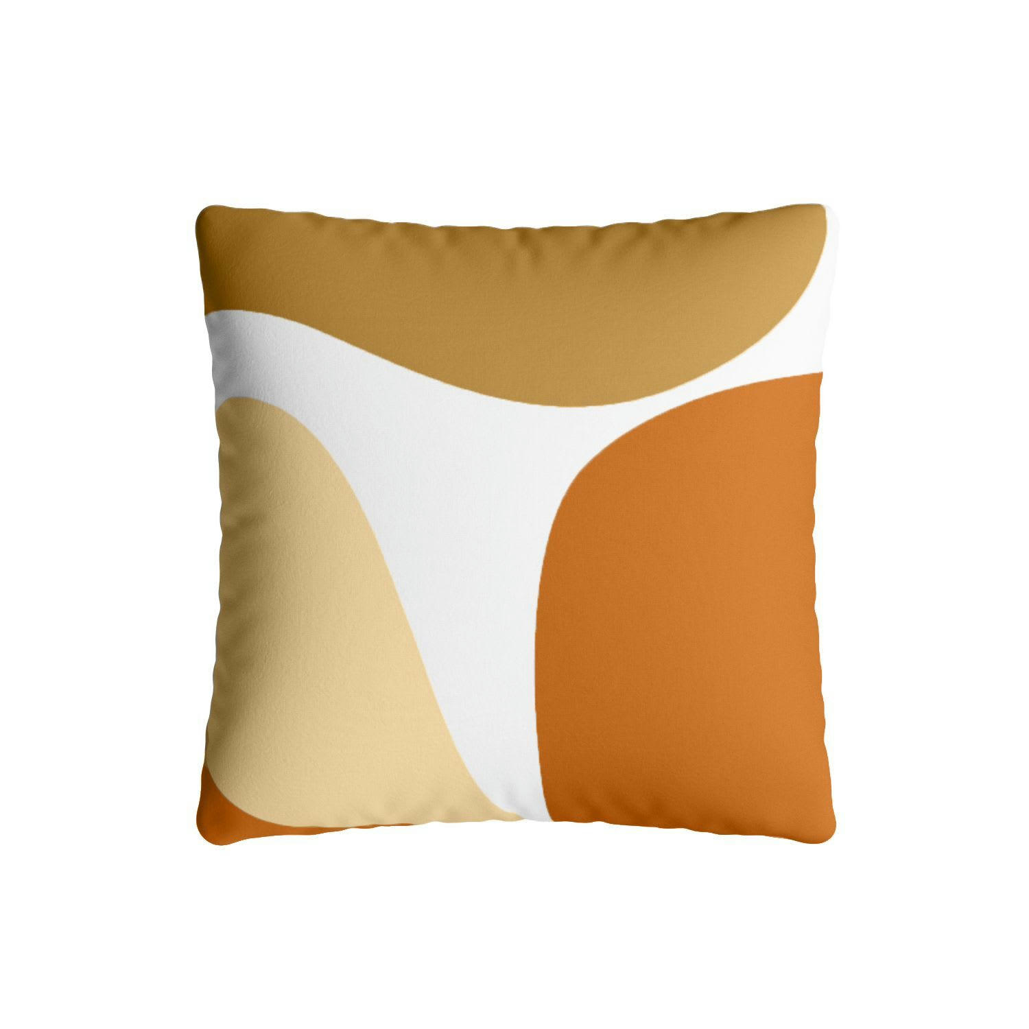 SAGAN - Coussin carré camel déhoussable 40x40cm