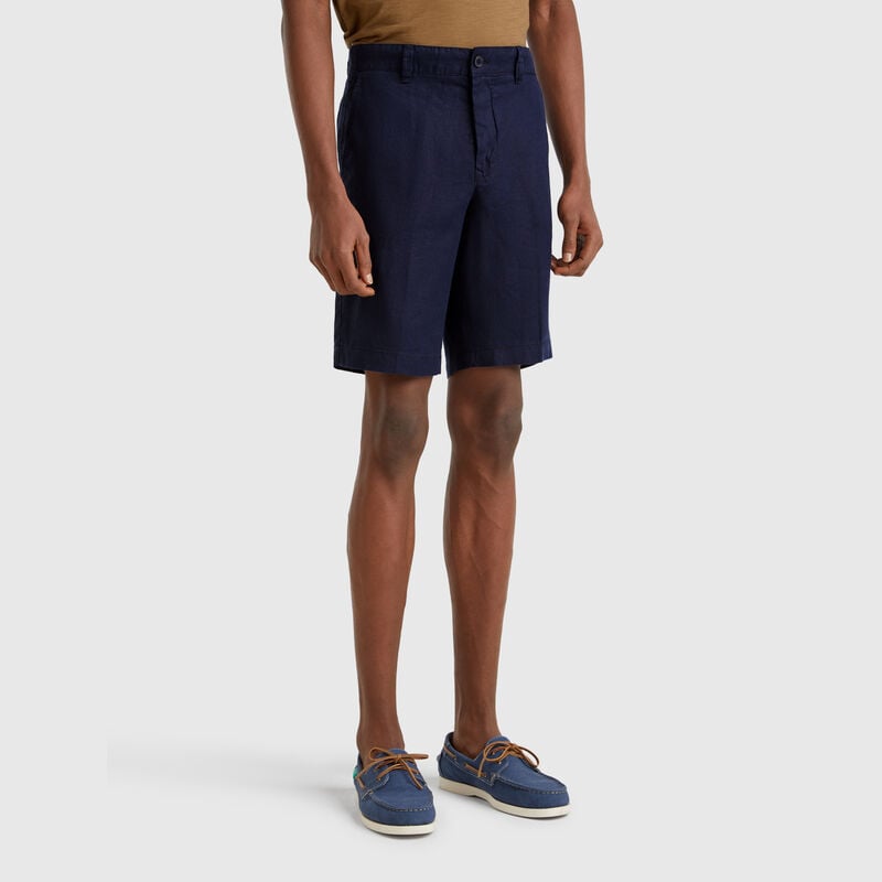 Bermudas in pure linen