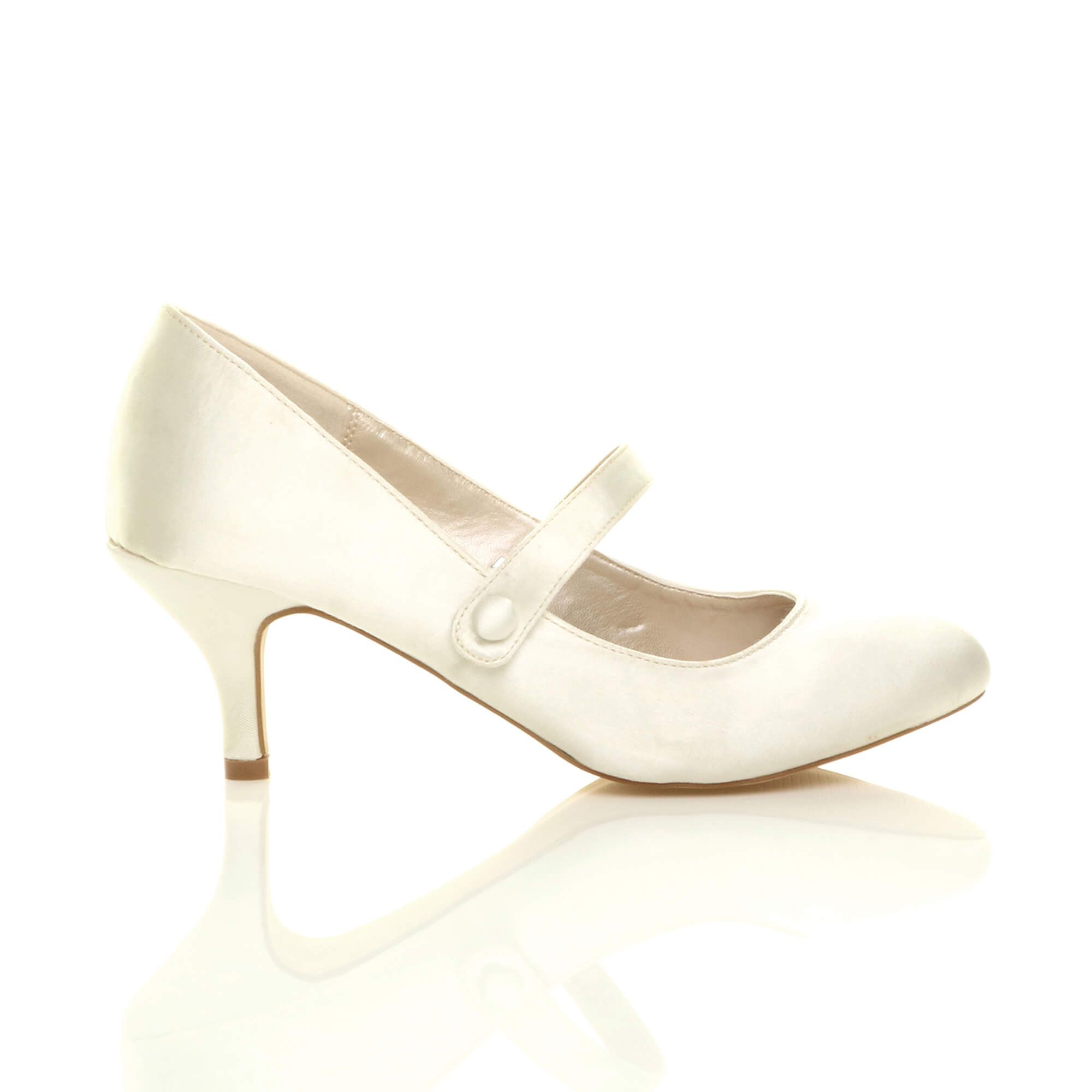 AJVANI Mid Heel Mary Jane Court Shoes