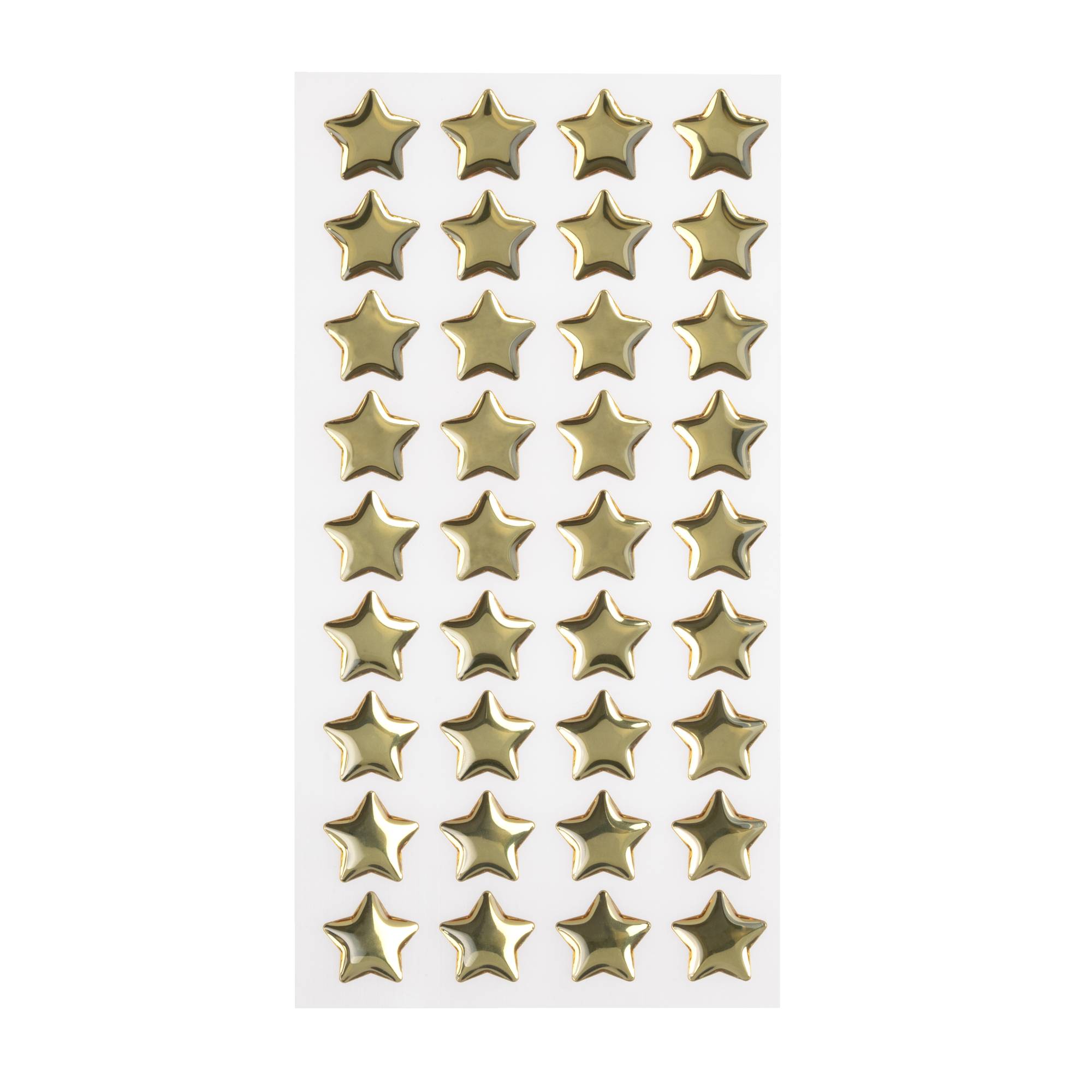 Gold Star Epoxy Stickers 36 Pack