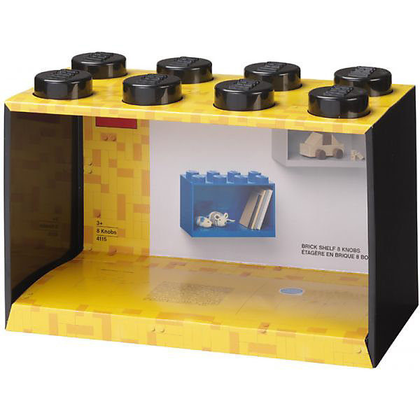 Etagère en forme de brique Lego - Noir