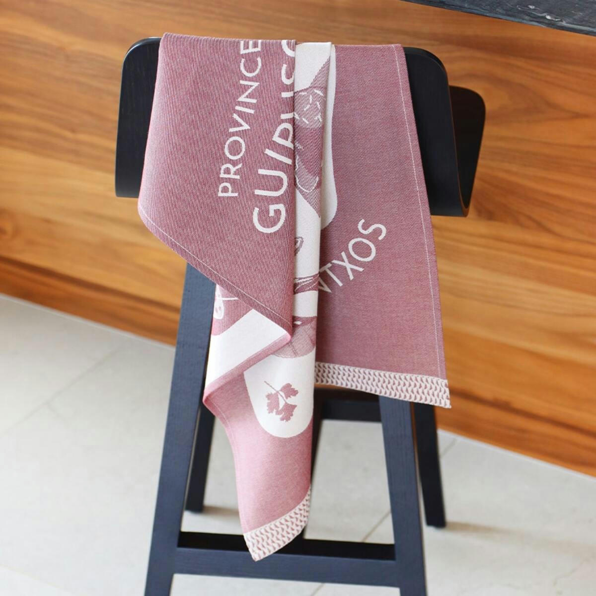 KONTATU 7 PROVINCES - Torchon coton Bordeaux 50x70 cm