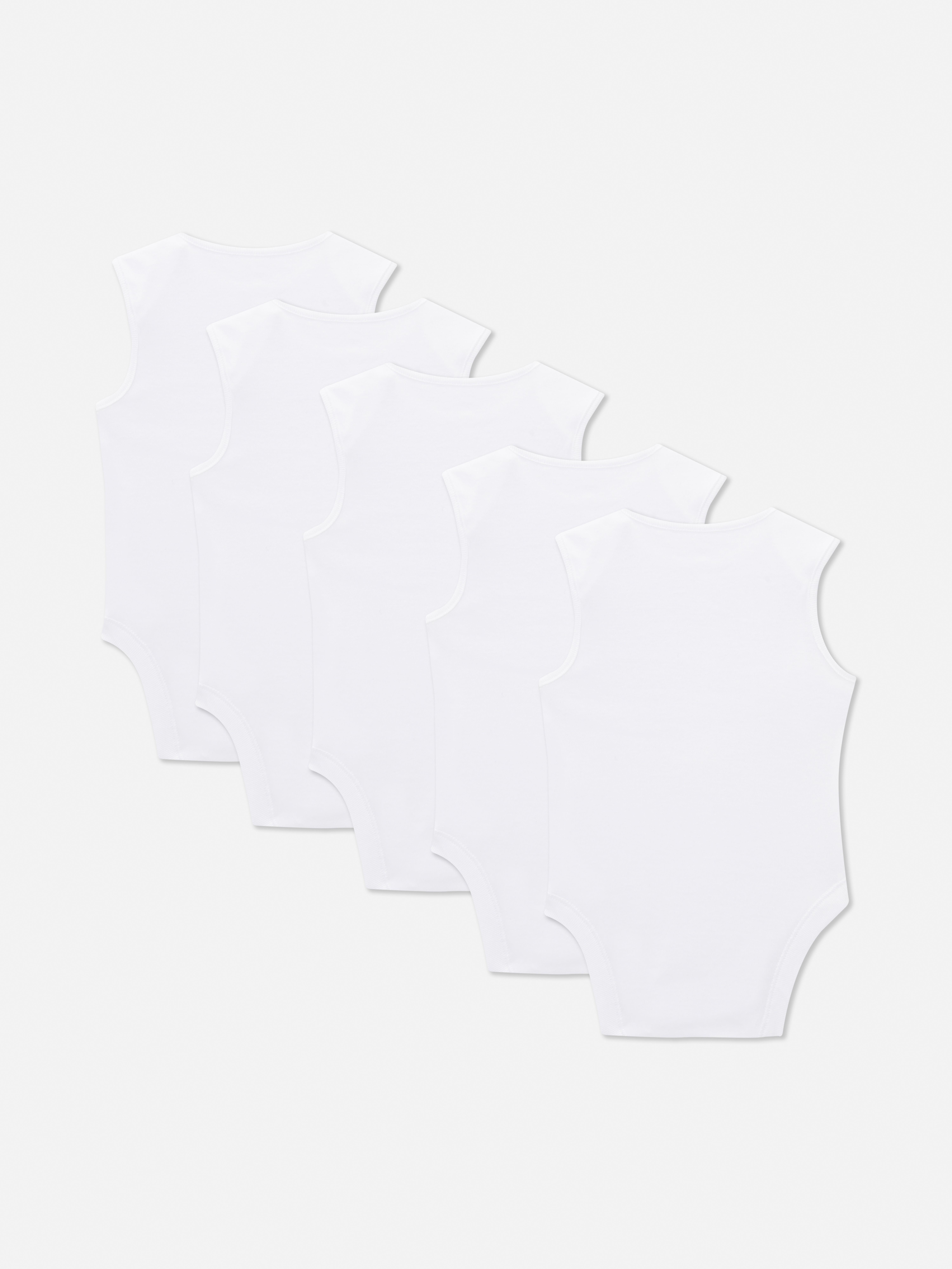 5-Pk Newborn Sleeveless Bodysuits