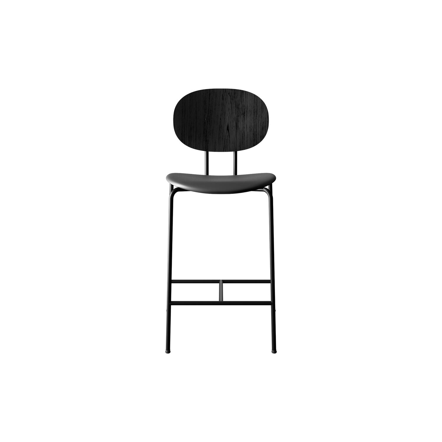 PIET HEIN Counter Chair, black lacquered oak/Solid Black 509