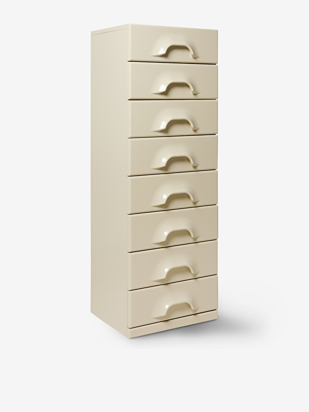 Commode rangement 8 tiroirs ecru - hk living creme