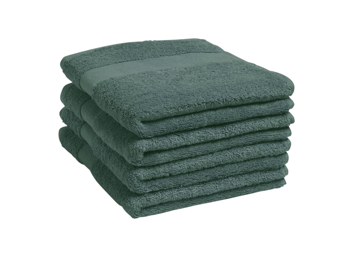 Yumeko handdoeken Terry - forest green - 50x100 - 4 st