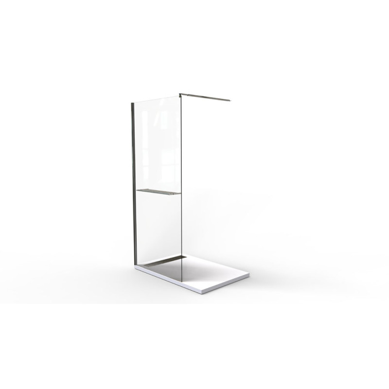 Paroi de douche Indus chromé 100 x 200 cm