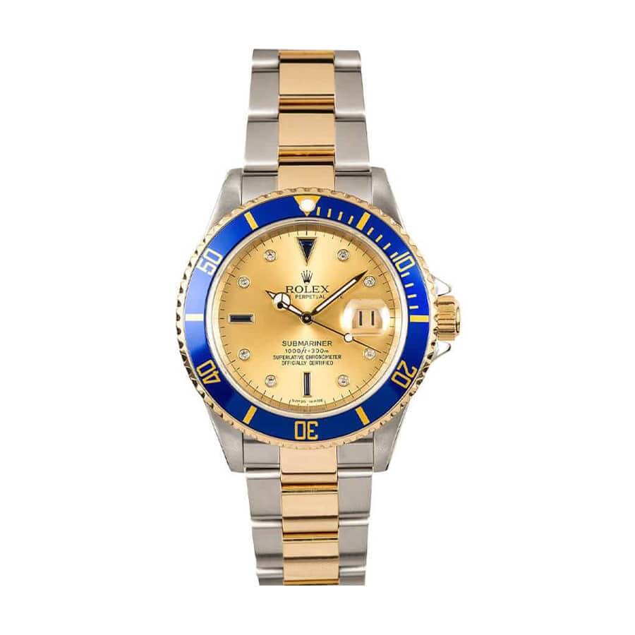 Rolex Submariner 16613 “Serti Two-Tone” Top Grade Clone 1:1