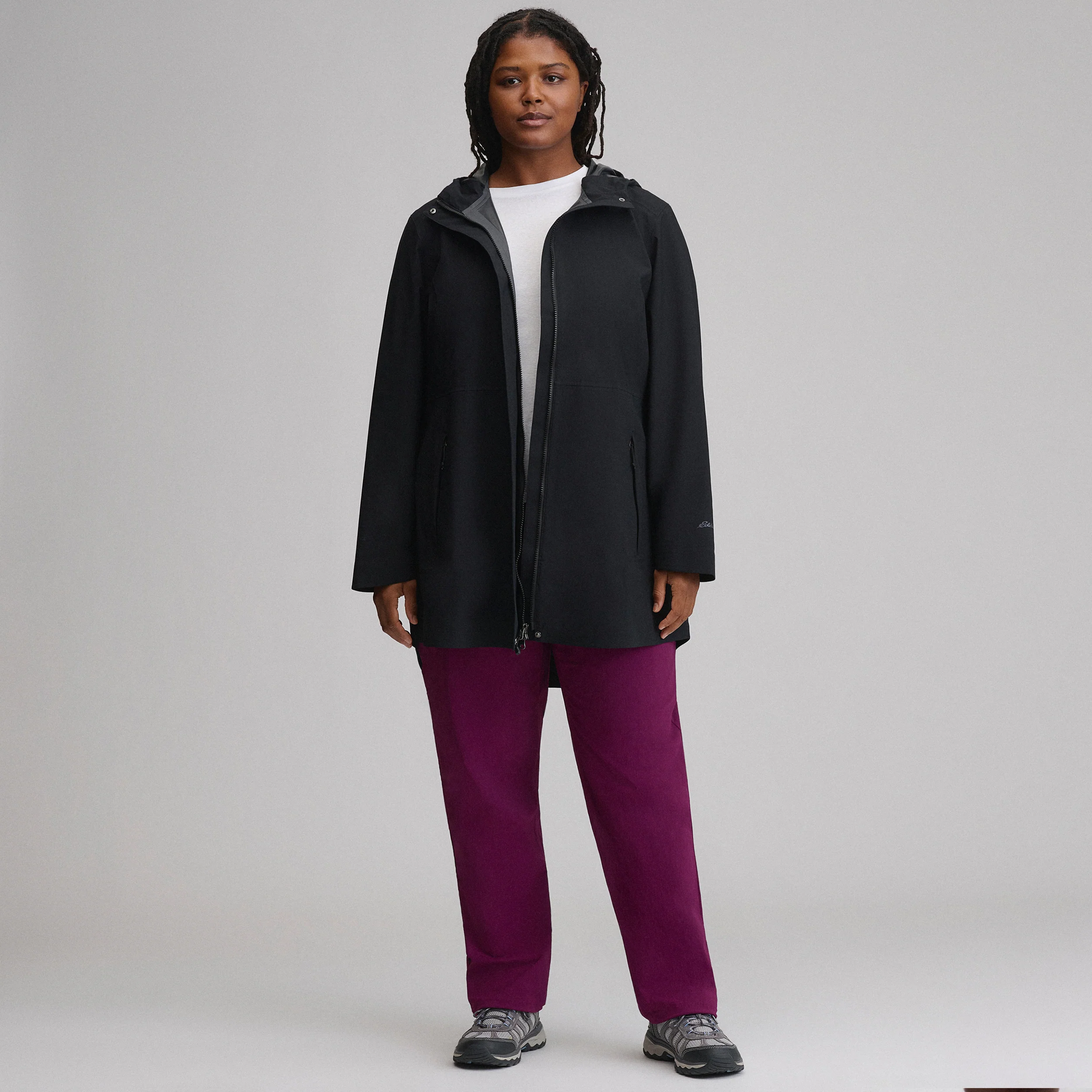 Women's Cloud Cap Waterproof Stretch Hooded Rain Parka
