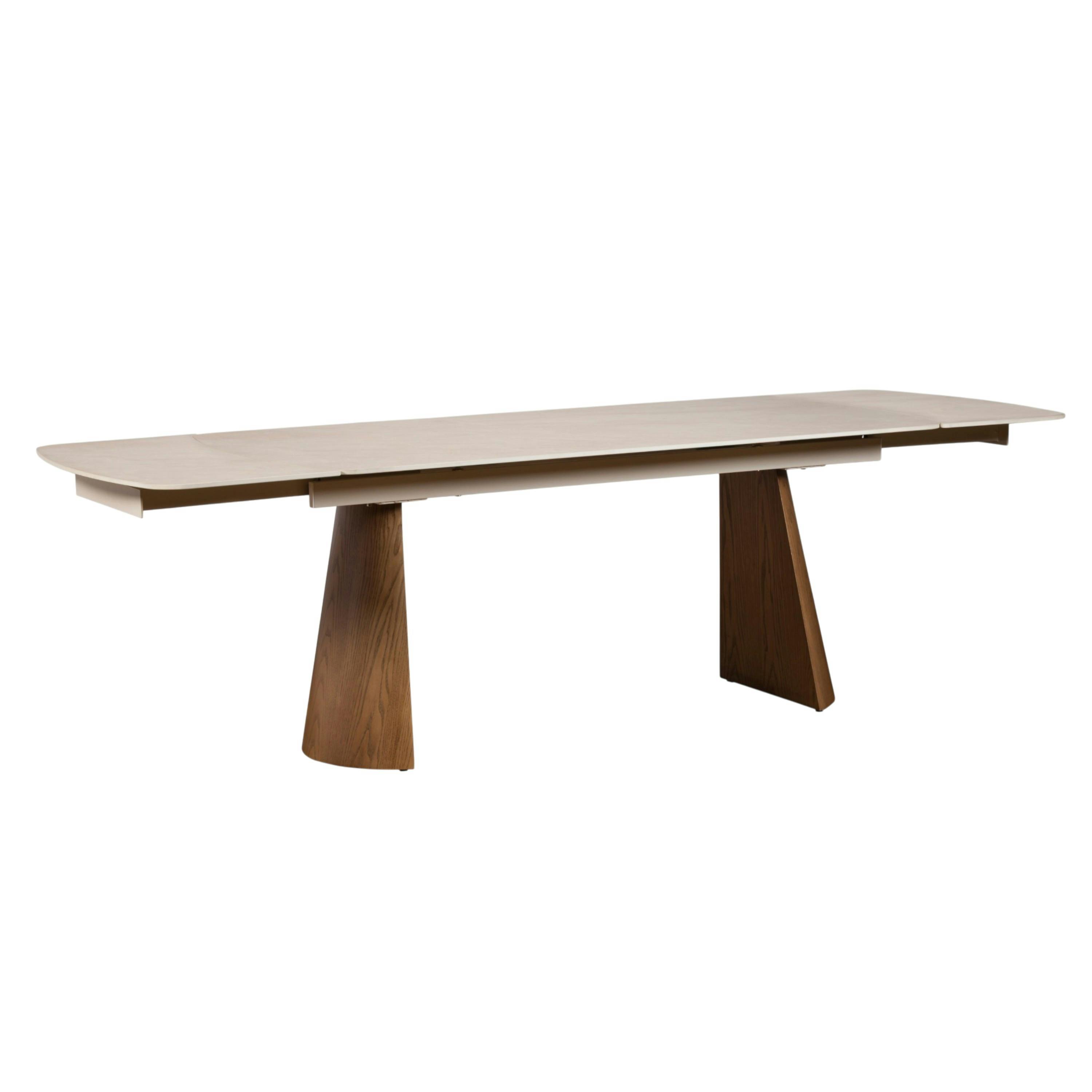 Table à manger céramique extensible à bords arrondis 180-260 cm LARIO