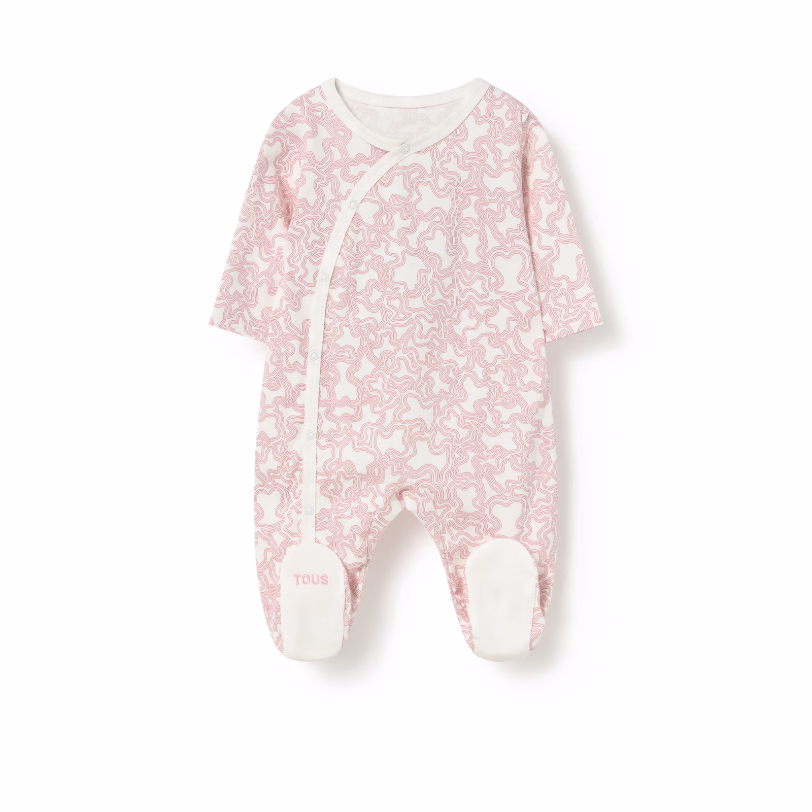 Pelele de bebé cruzado Kaos rosa