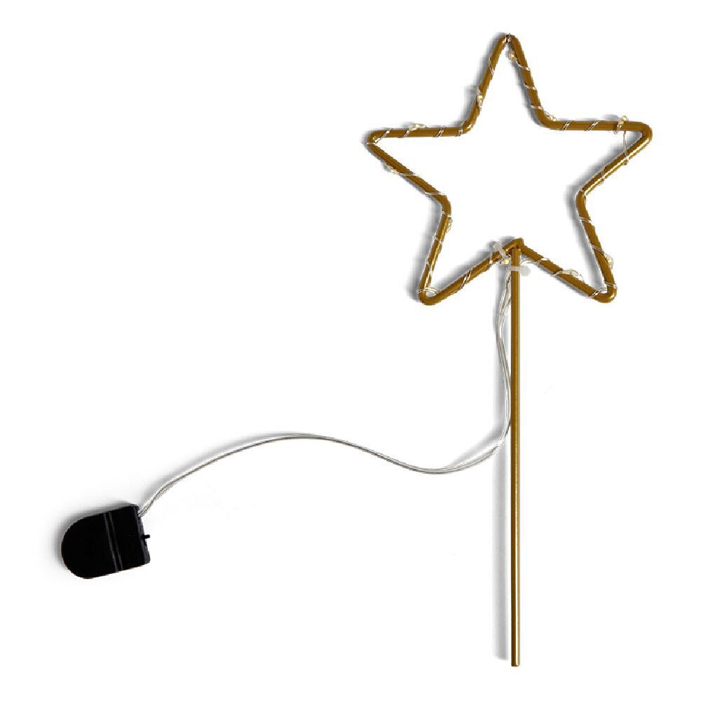 étoile lumineuse à planter 12LED blanc chaud H25cm