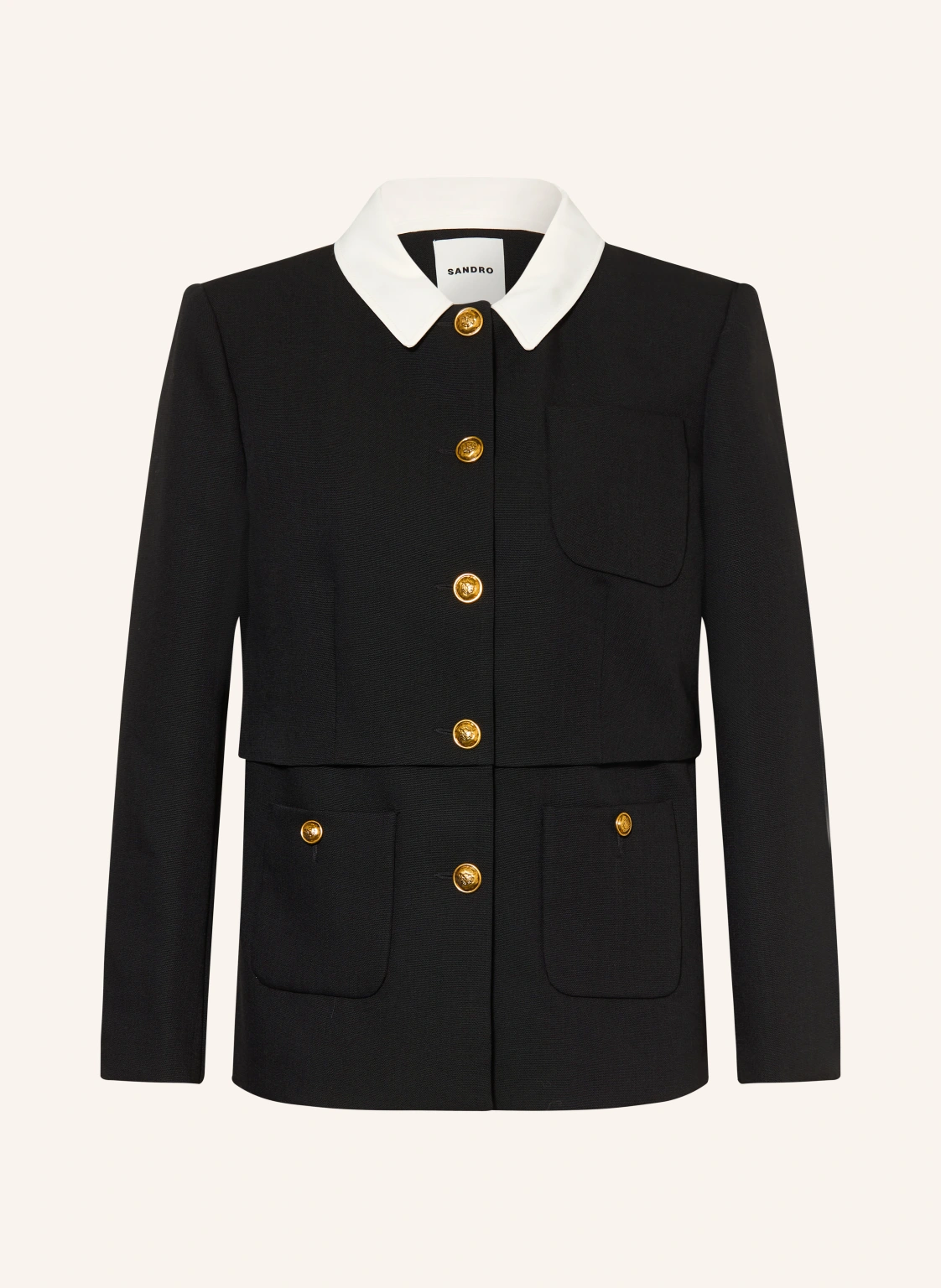 SANDRO Blazer mit abnehmbarem Kragen