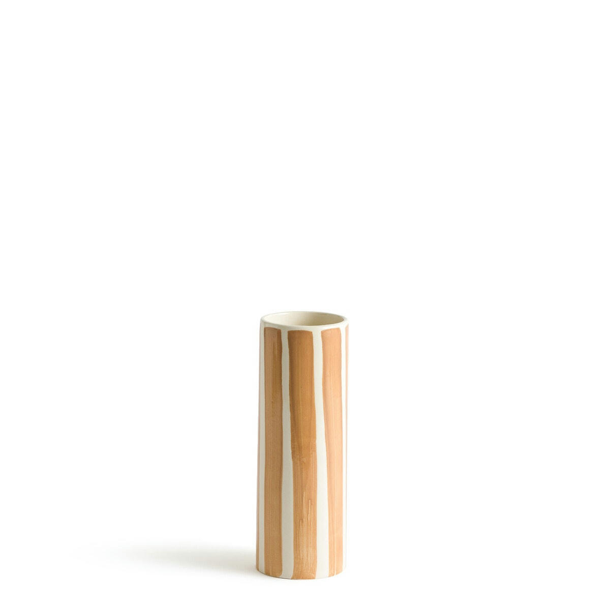 Vase rayé en faïence H26,5 cm, Anastase