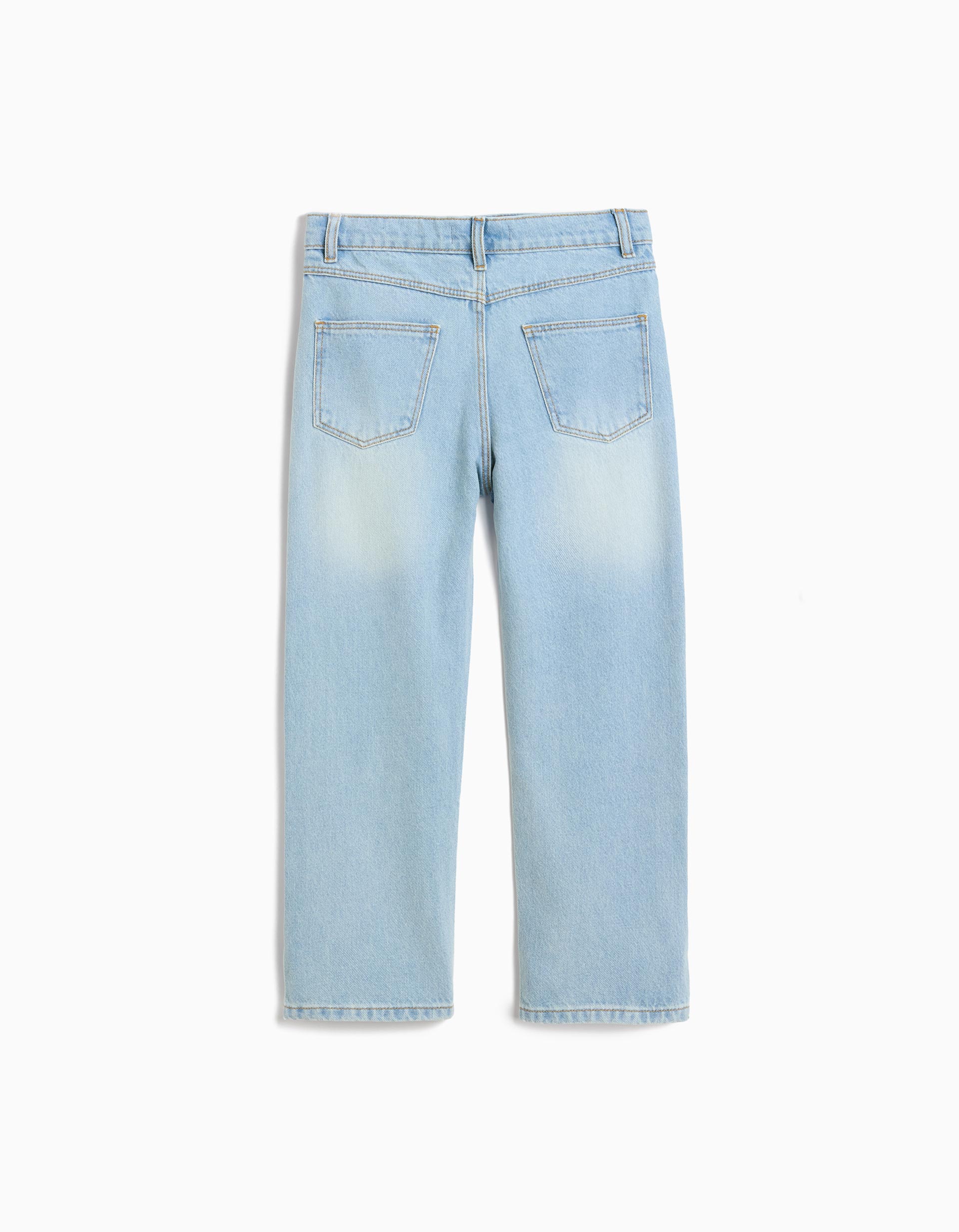 Calças de Ganga 'Regular Fit', Menino, Azul Claro