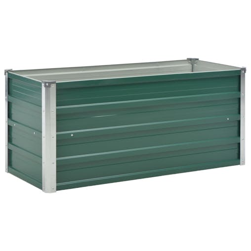 NNEVL Garden Raised Bed Galvanised Steel 100x40x45 cm Green