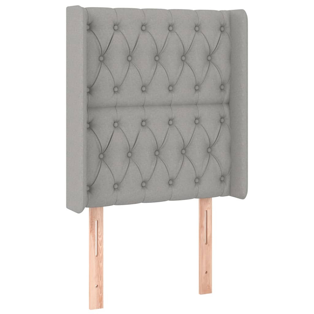 Wezgłowie Szary 83 x 16 x 118/128 cm Tkanina vidaXL