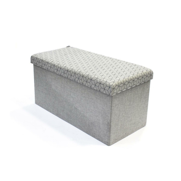Pufa Intesi Velse light grey print black składana