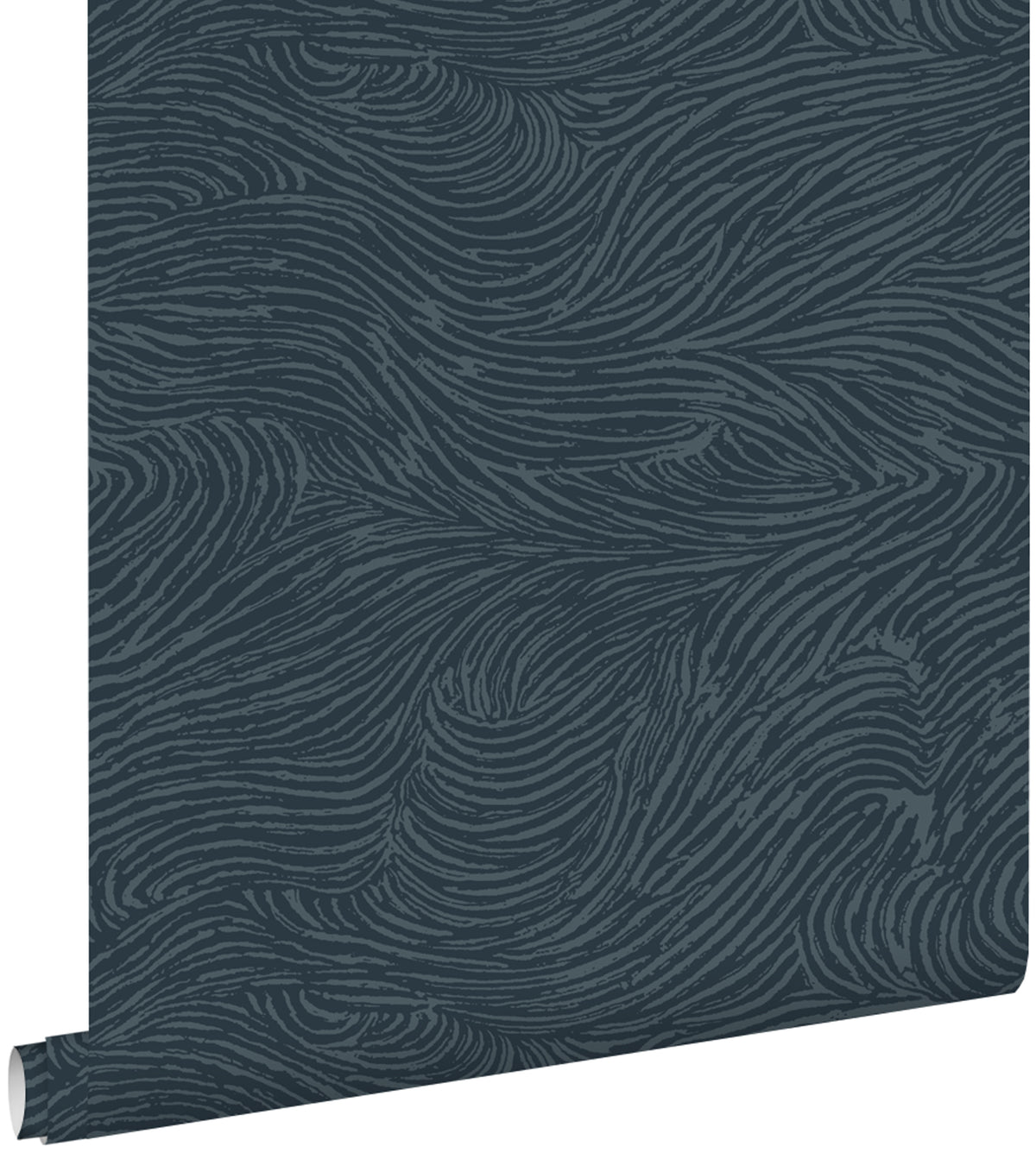 ESTAhome behang 3d golvende lijnen donkerblauw - 53 cm x 10.05 m - 139665