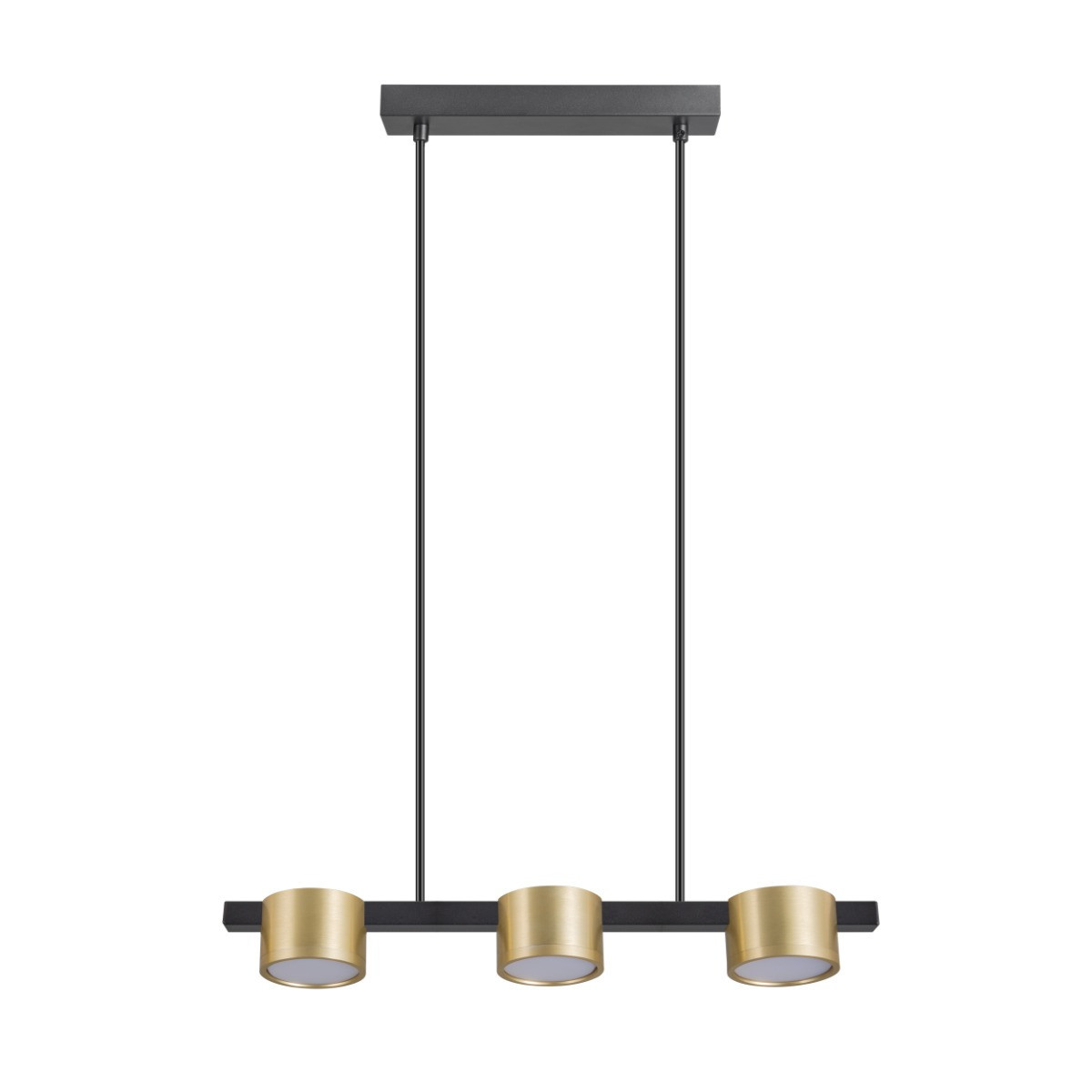 Lampa wisząca złoto-czarna MIRELLA 3xGX53x10W wym: 100x50x8,3 cm Polux