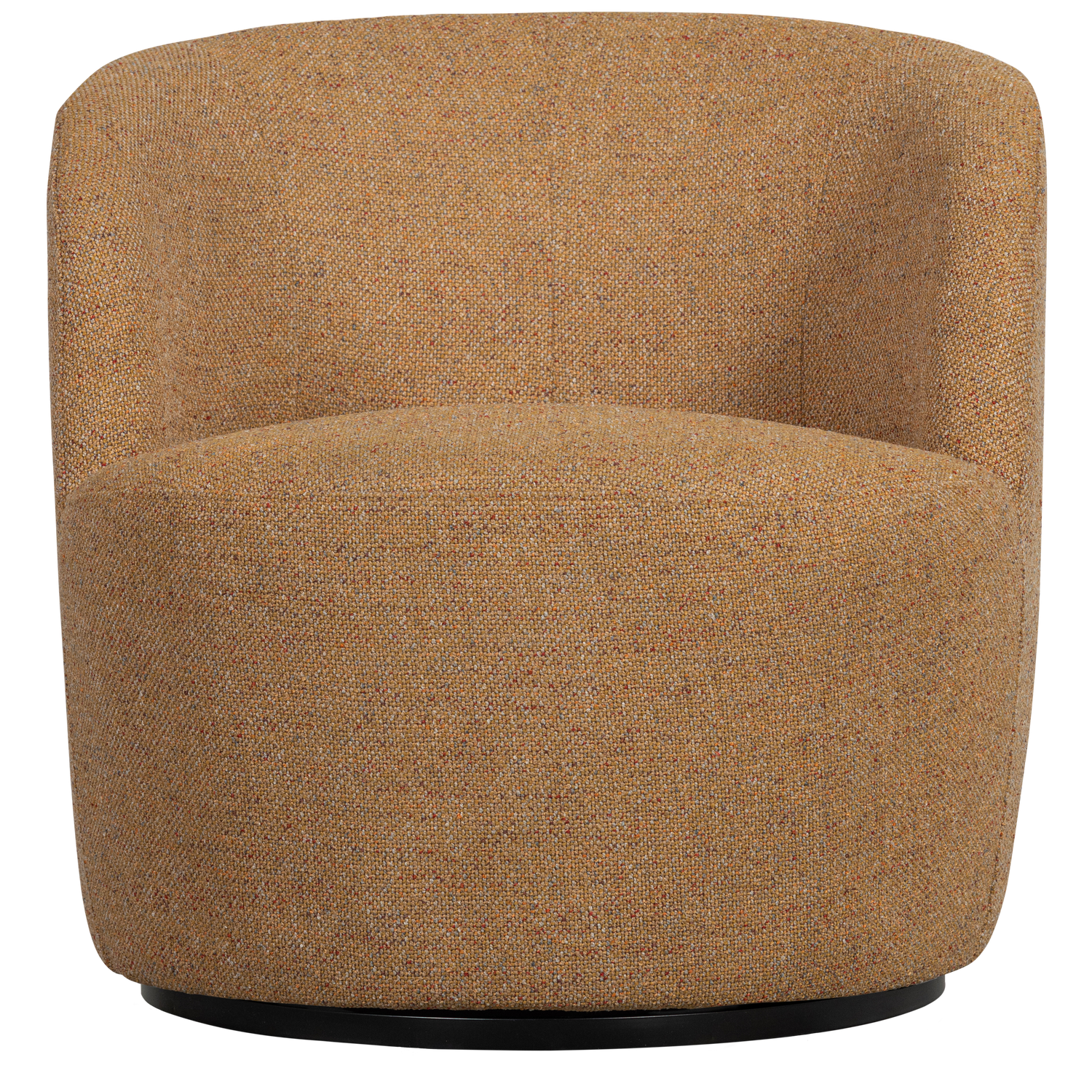 WOOOD draaibare fauteuil Serra - Melange Stof - Curry - 68x70x77
