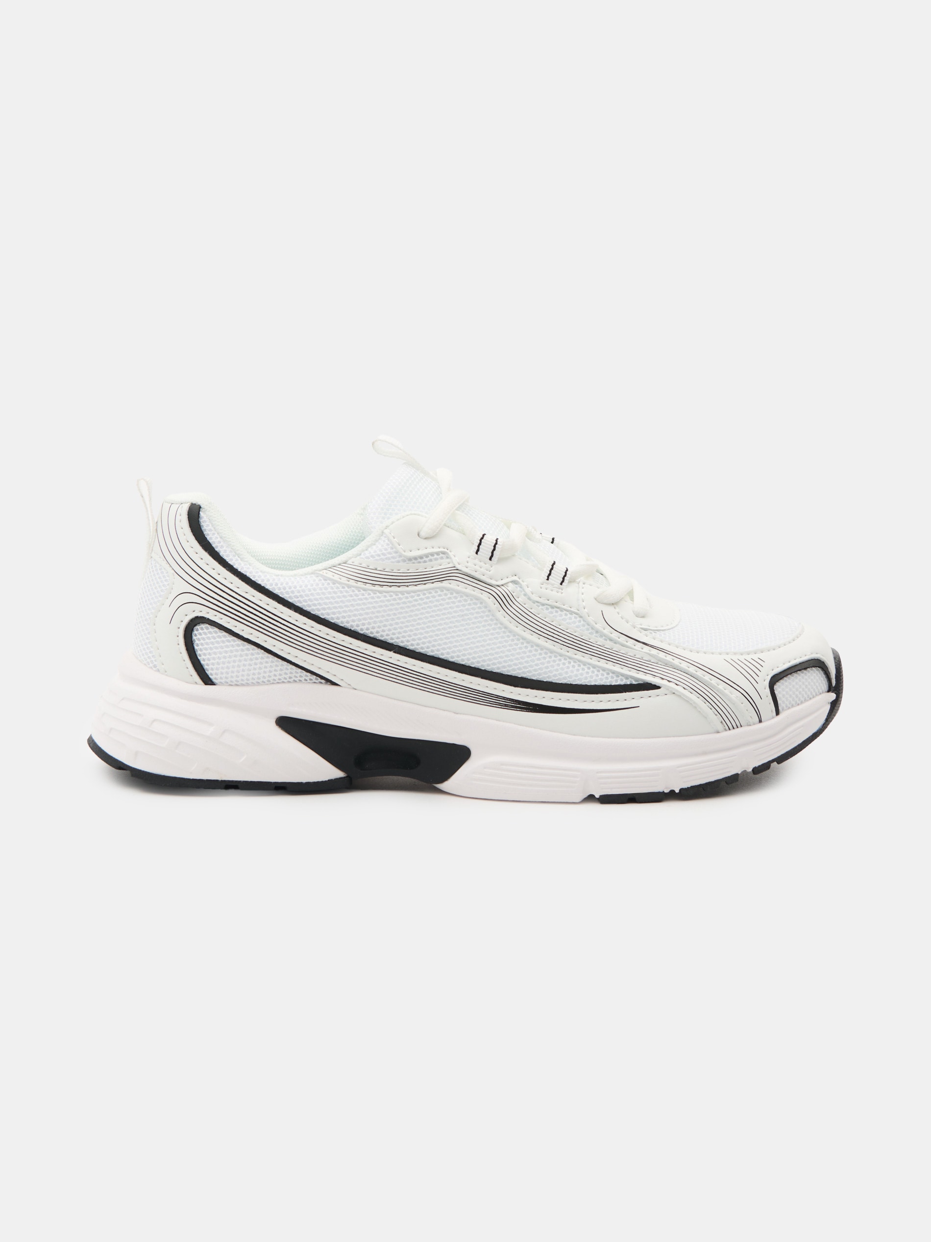 Sneakersy z siateczką i grubą podeszwą
