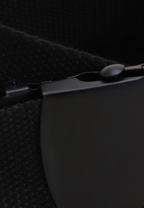 Mens Black Plain Webbing Belt