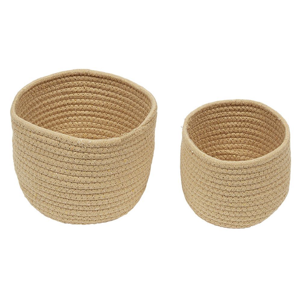 Panière ronde en coton x2