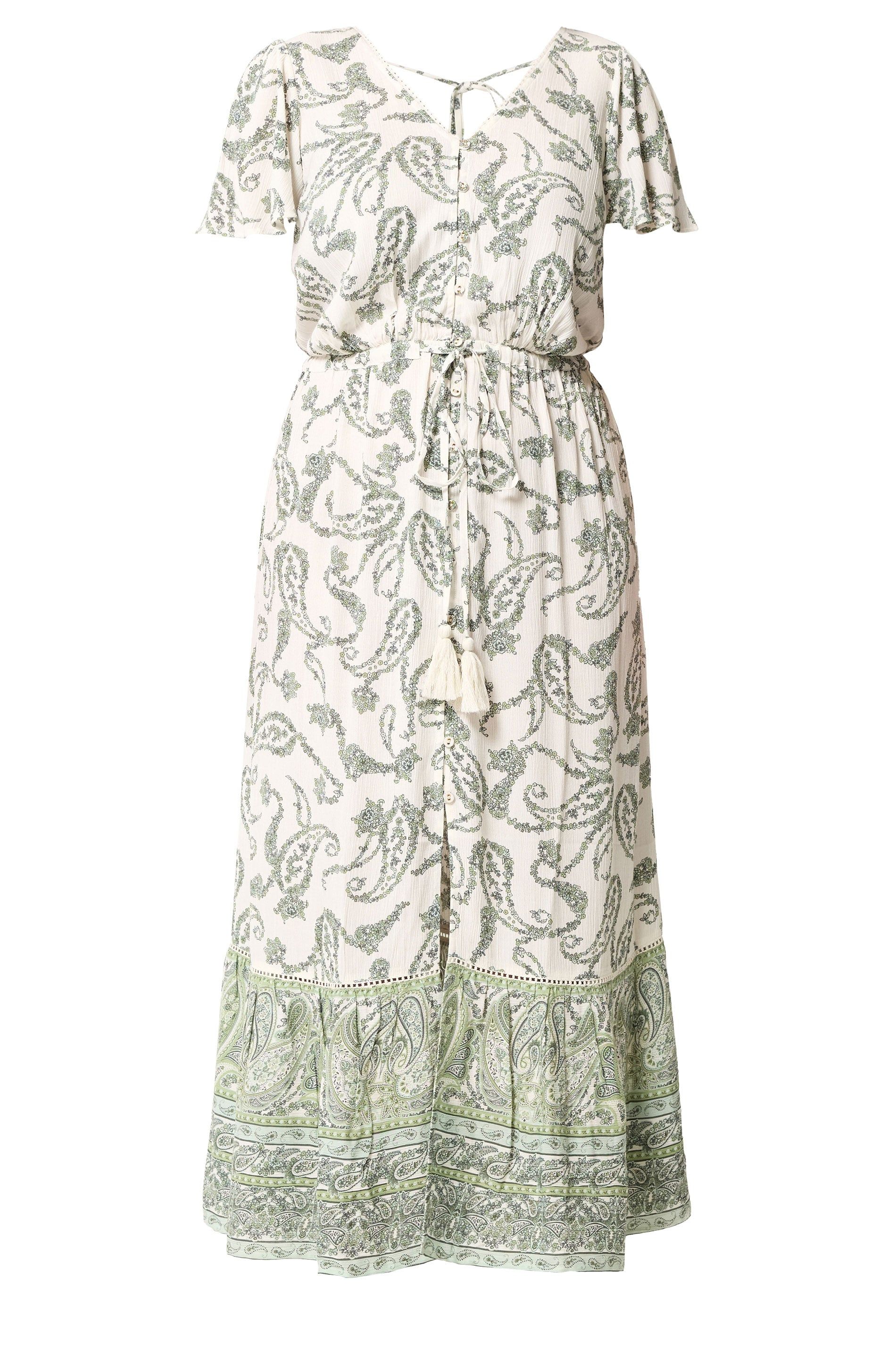 Yours Paisley Border Detail Dress