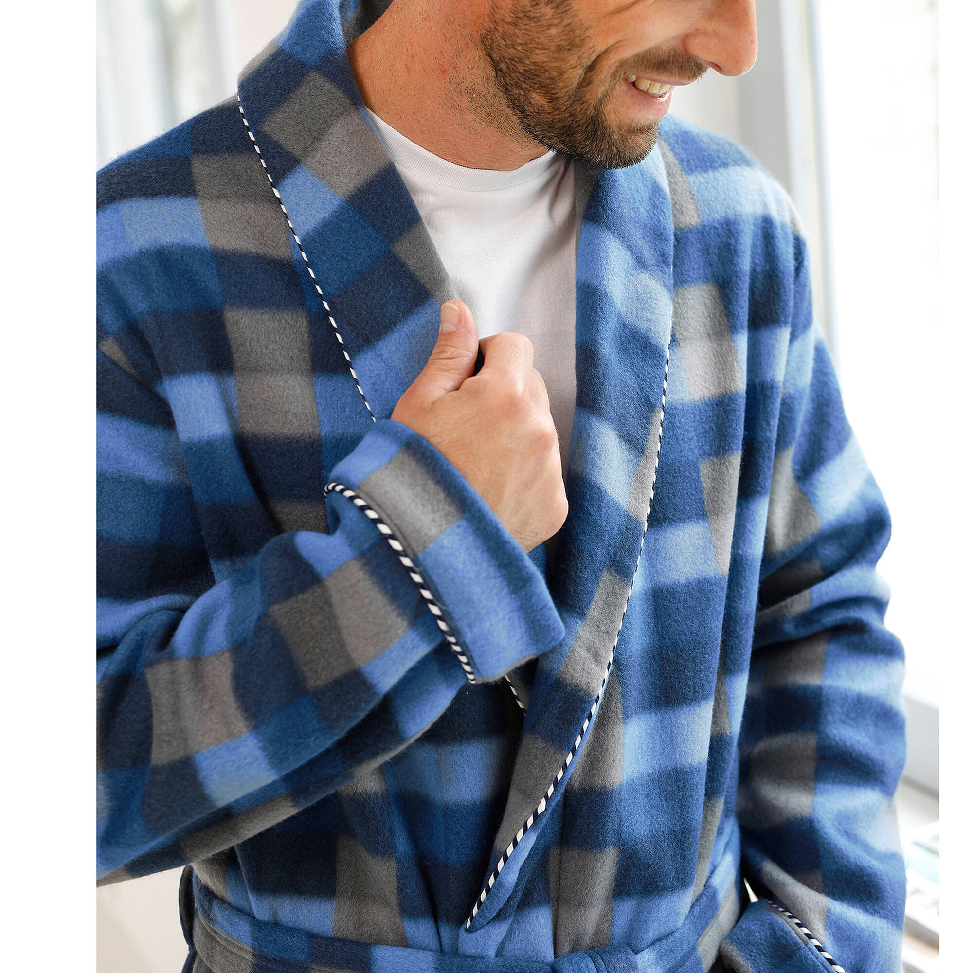 Robe de chambre courte maille polaire