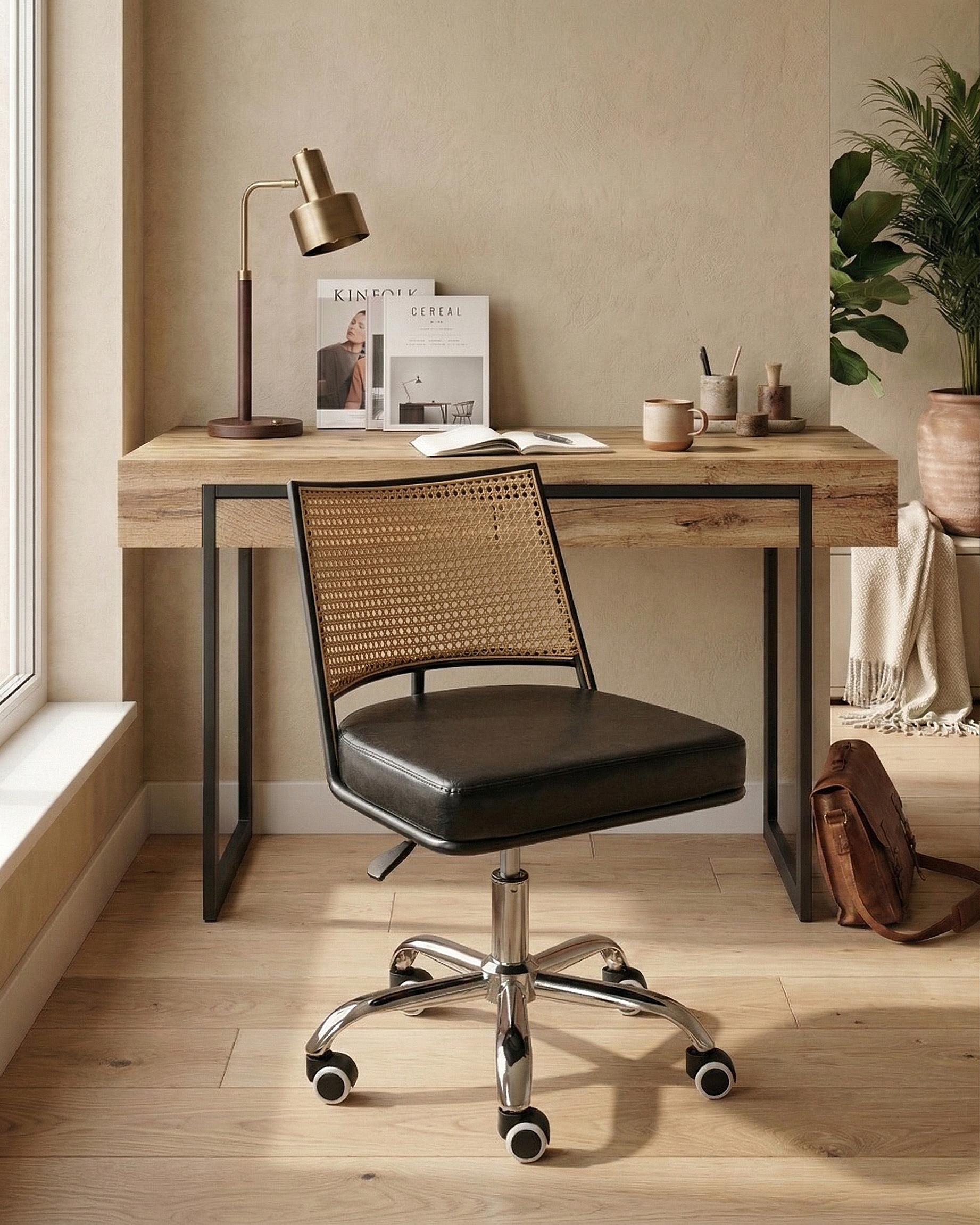 Desk Chair NOME Faux Leather Black